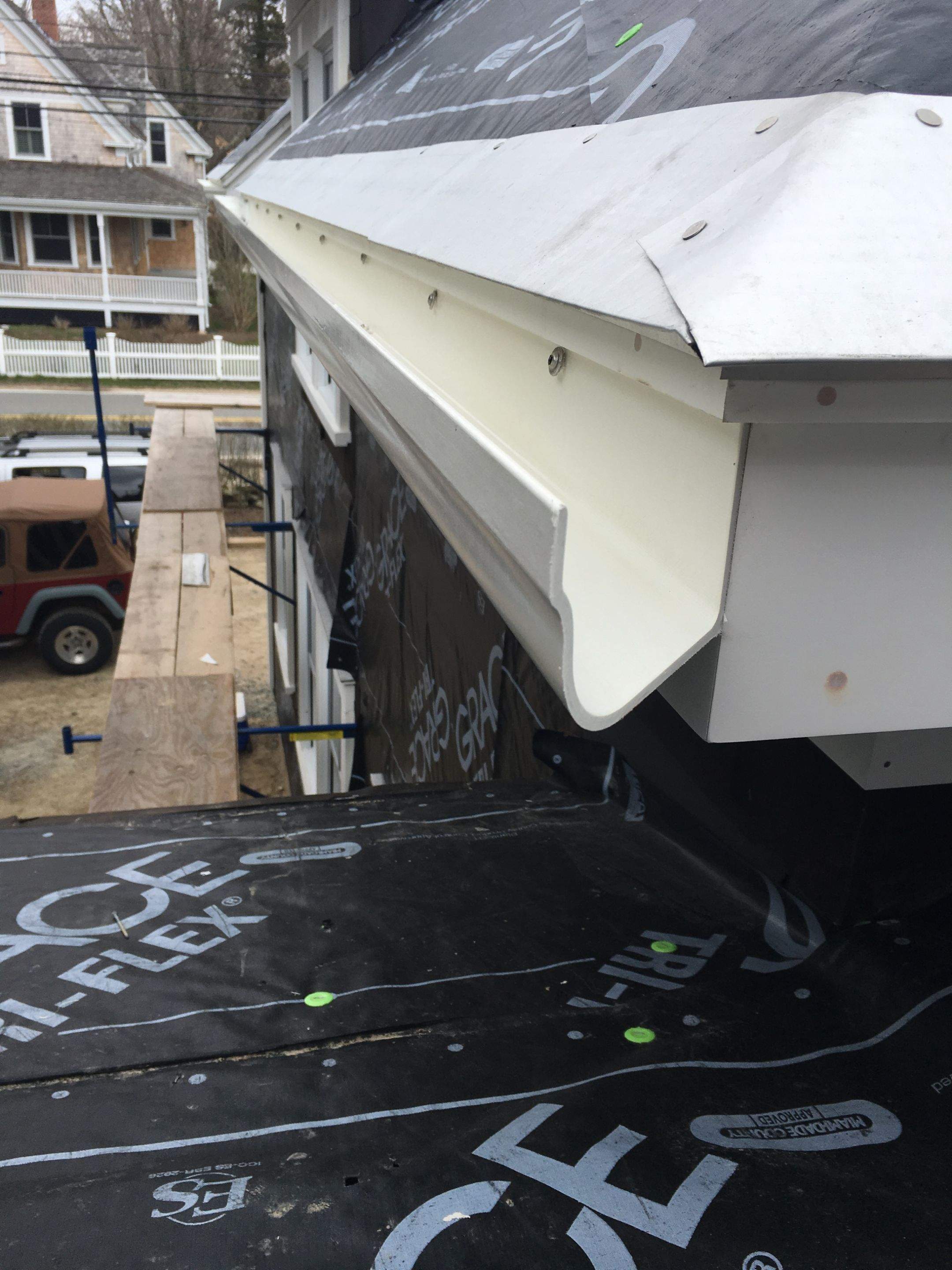 New Fiberglass Gutter System Installed in Falmouth, MA by Gutter Pro by Gutter Pro Enterprises