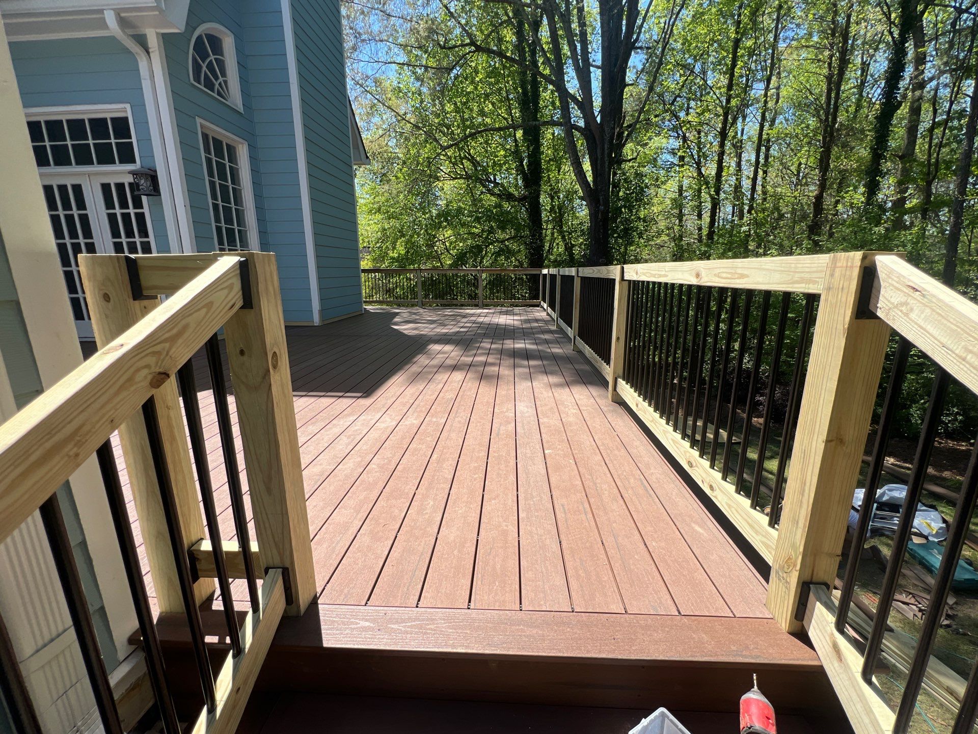 Custom Elevated Composite Deck Installation in Marietta by Swift Home Renovations