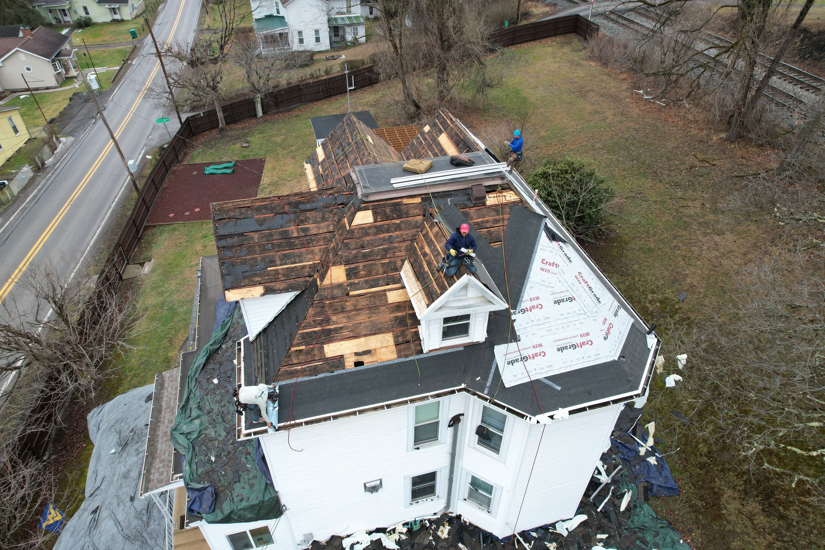 Residential Roofing Installation using GAF Timberline HDZ Shakewood by Rainstoppers Roofing