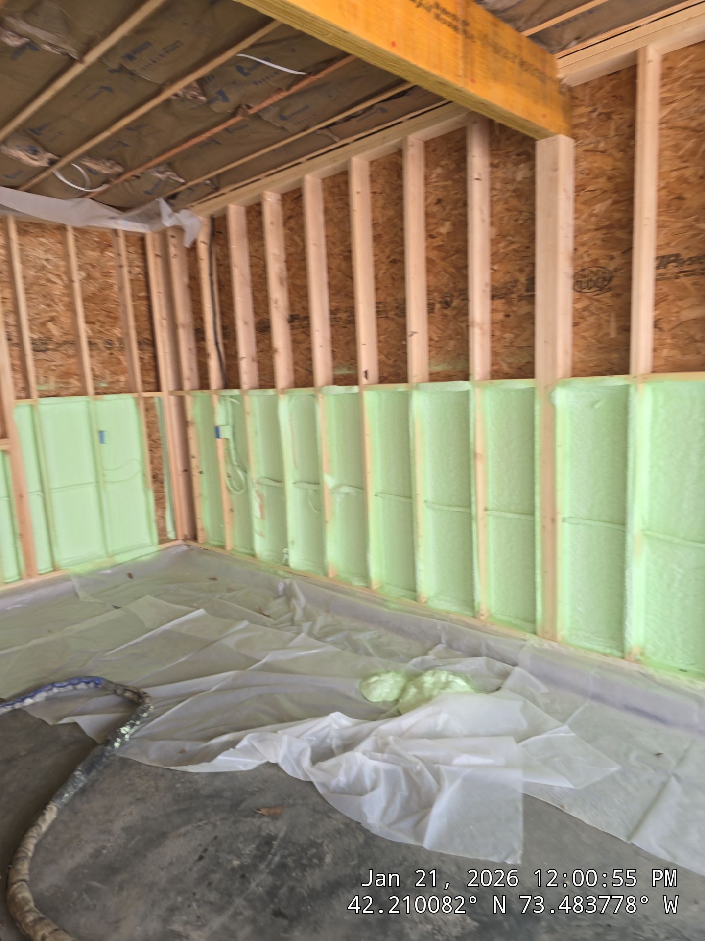 Detached Garage using Closed Cell Spray Foam by NYS Foam & Energy