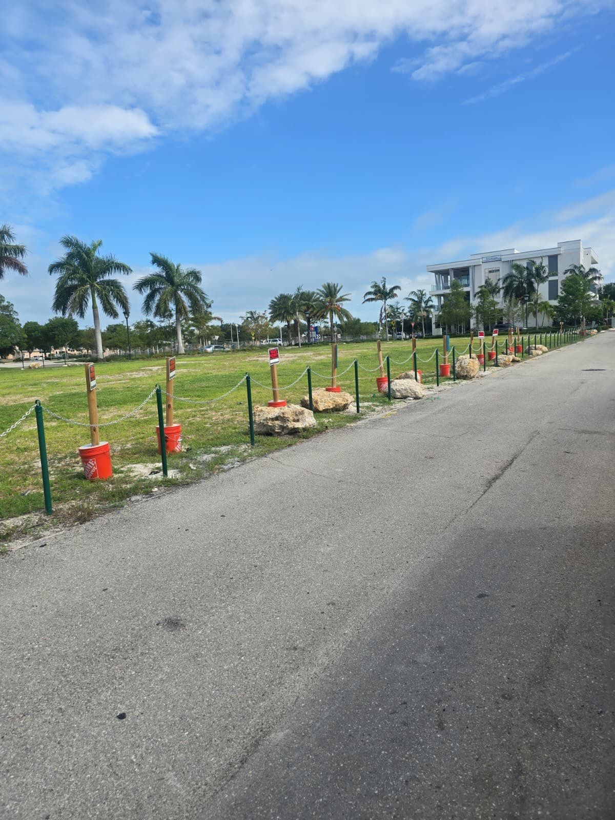 Commercial Post and Chain Fence Installation in Naples by True Fence LLC
