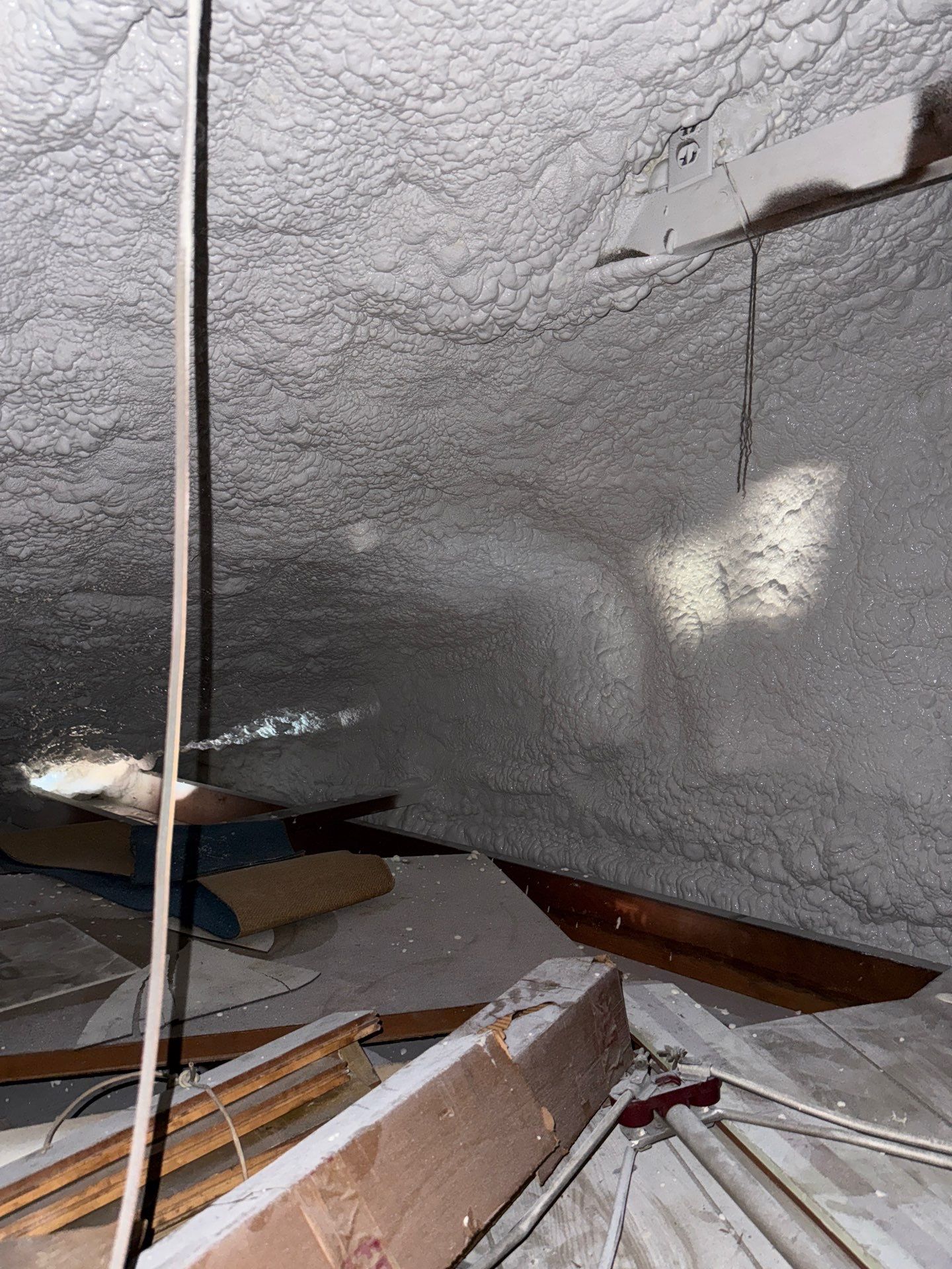 Attic Insulation using open cell spray foam by NYS Foam & Energy