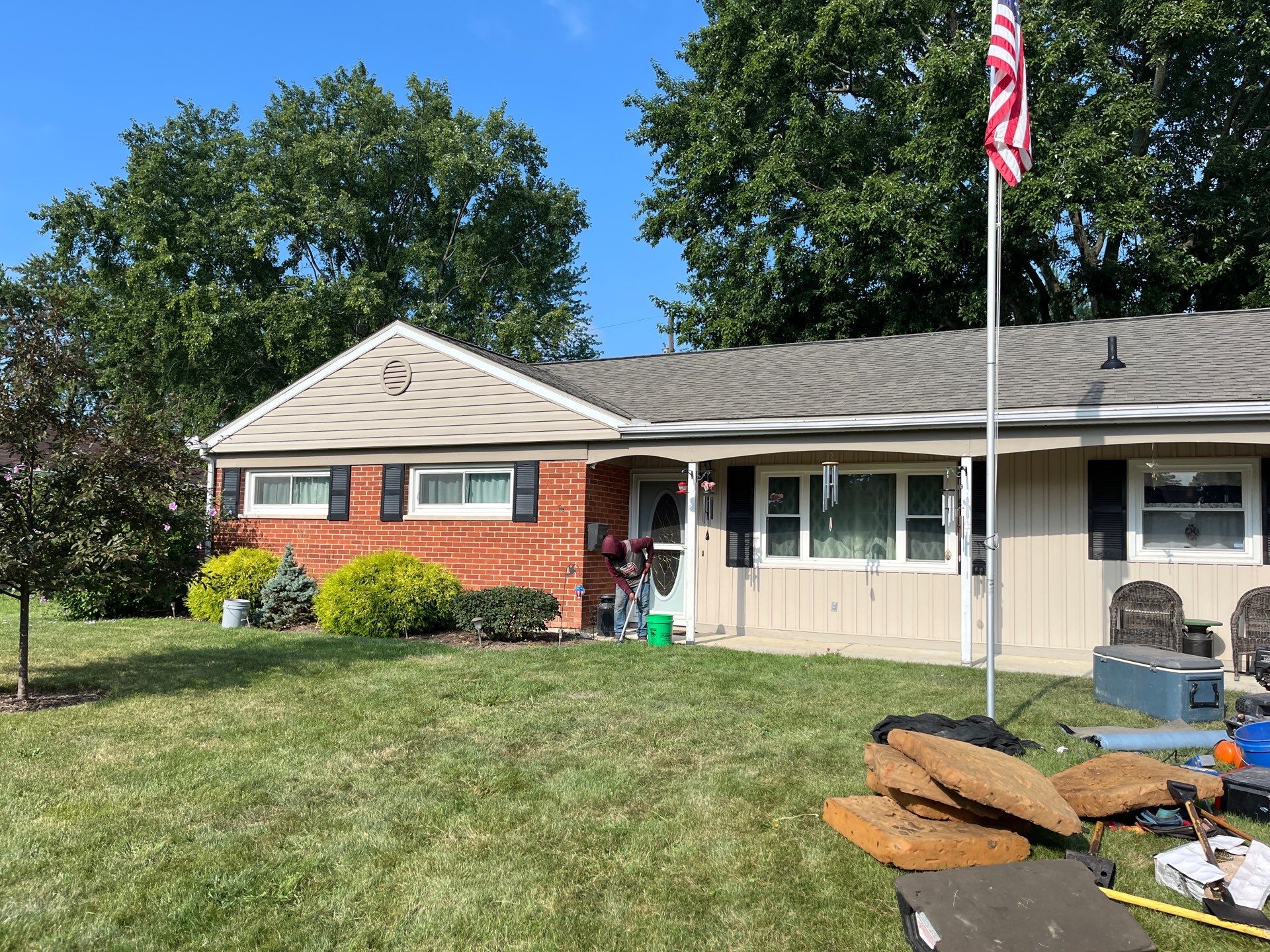 Residential Roofing Installation using GAF Natural Shadow Weathered Wood by Nitro Roofing and Construction