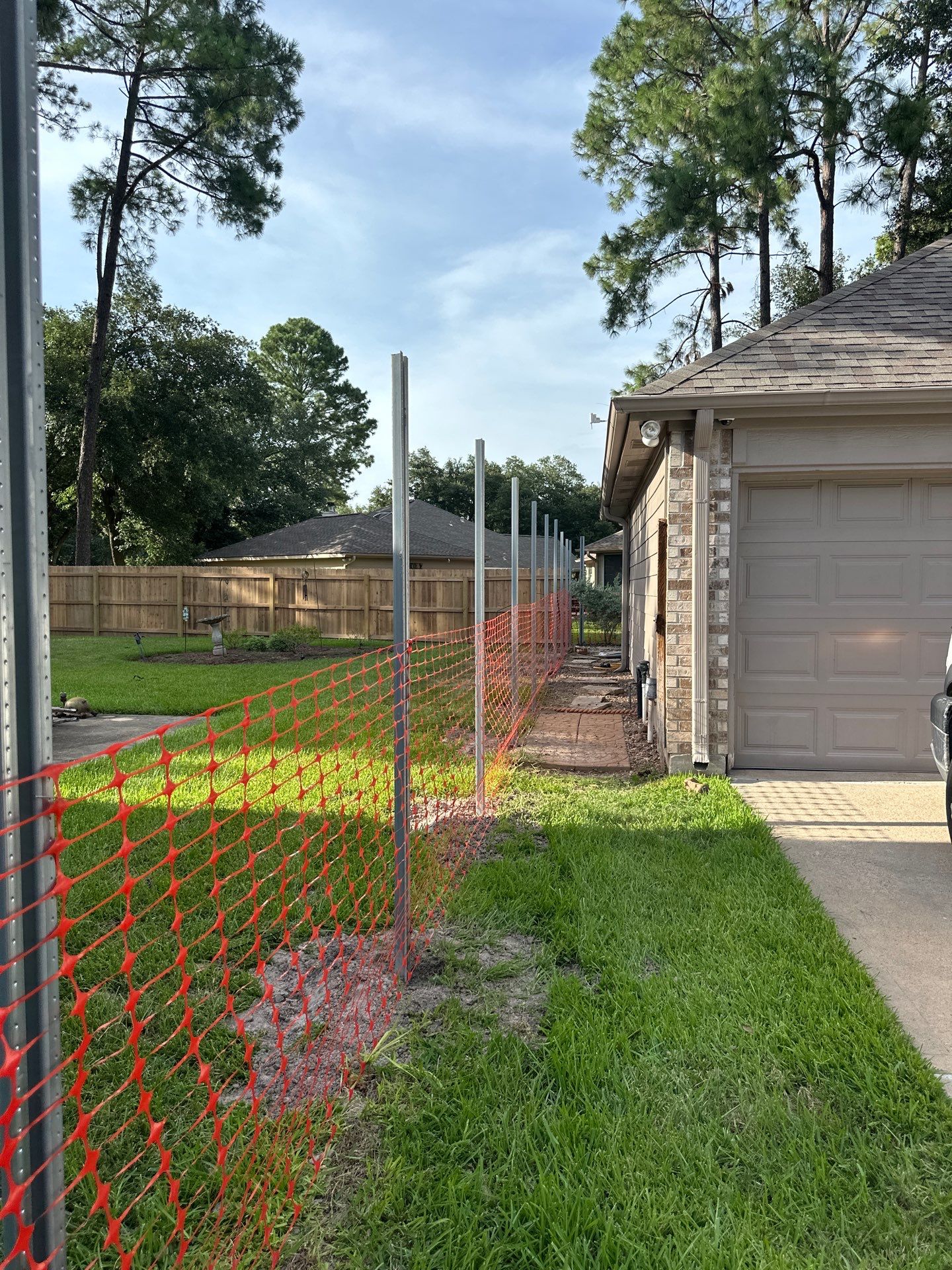 Wood fence project in Cypress by Tim's Fences