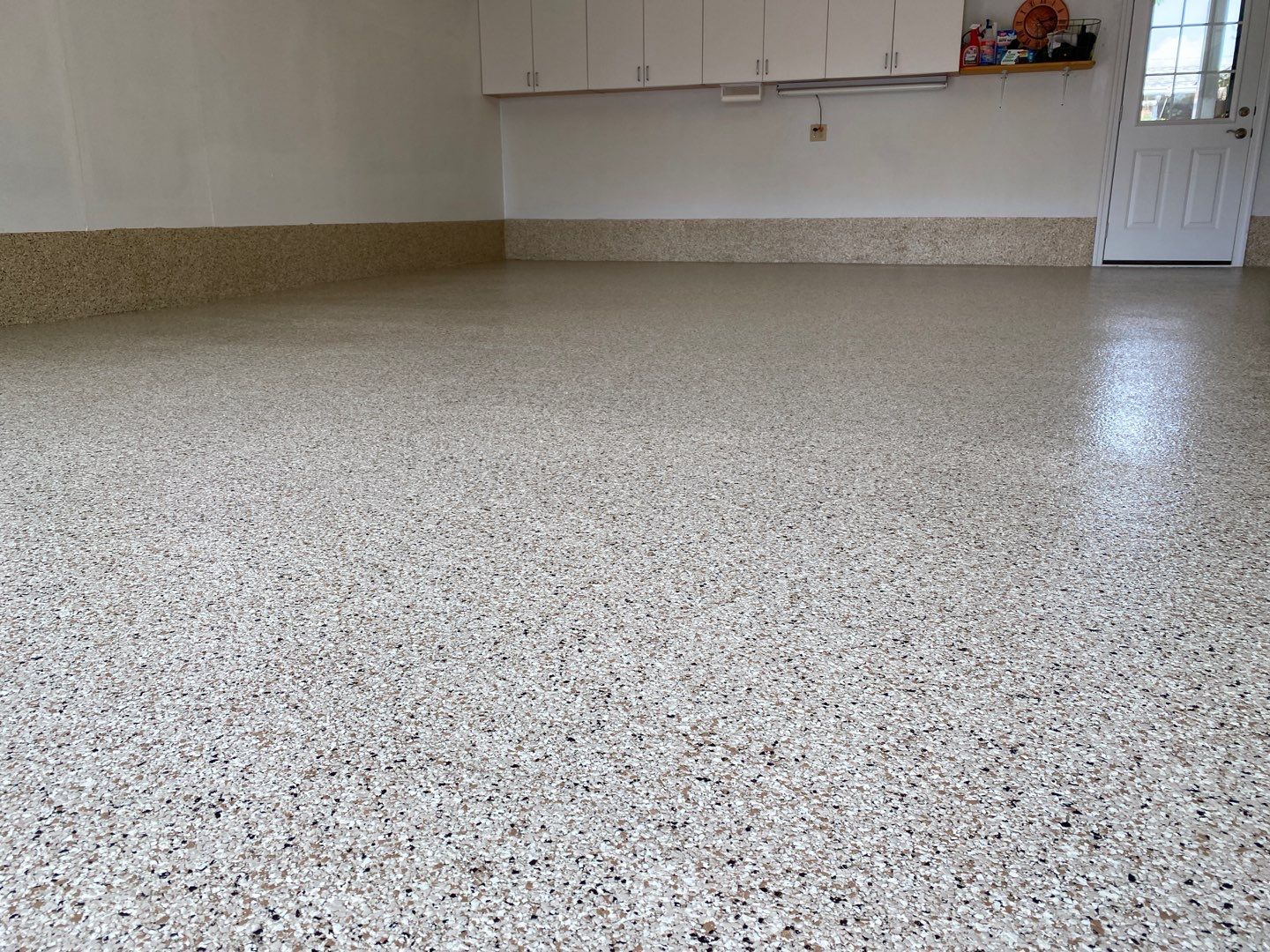 Garage Floor and Patio using Driftwood by Your1DayFloor.com