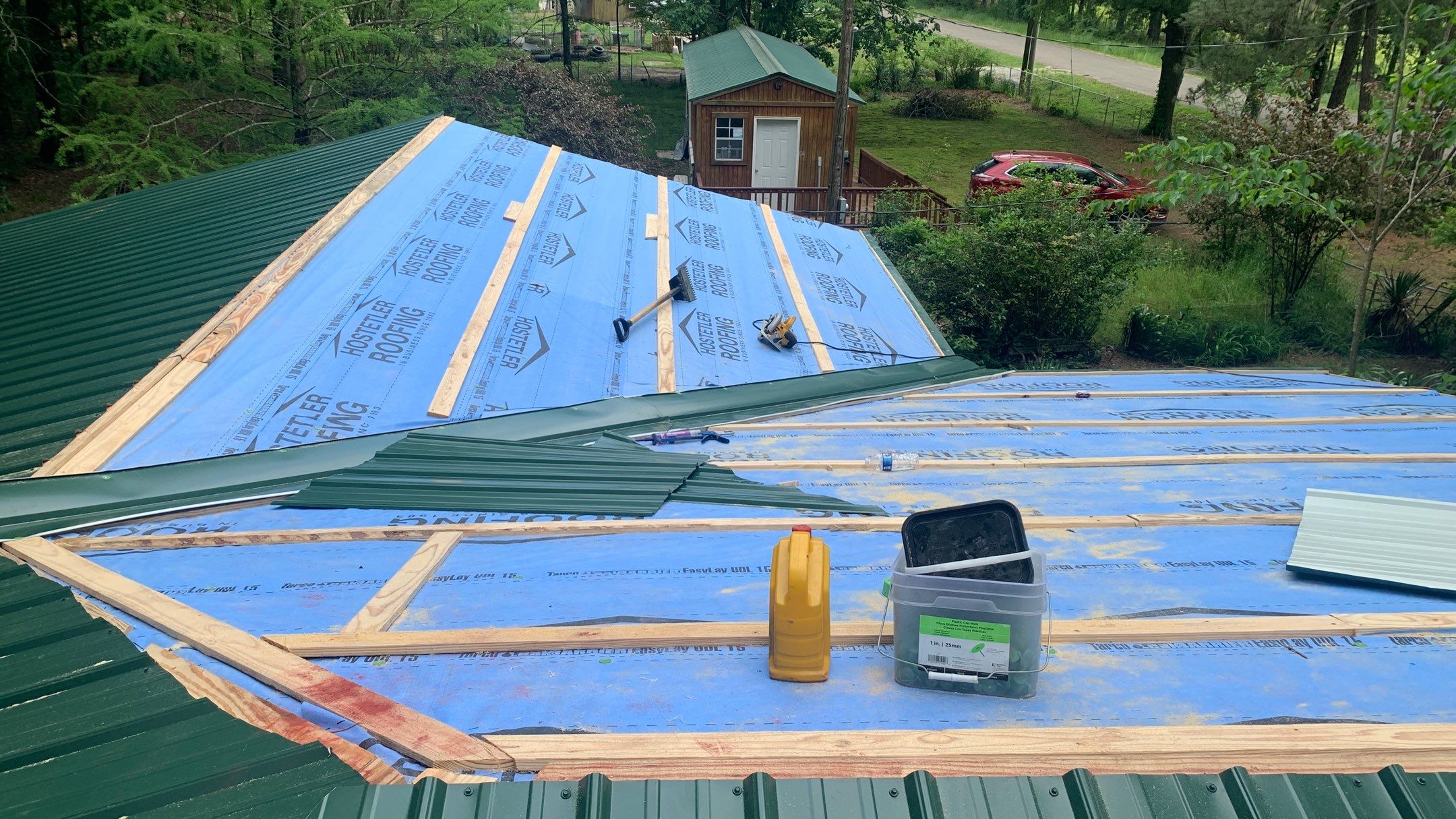 Residential Shingle Reroof using 29 gauge metal by Hostetler Roofing