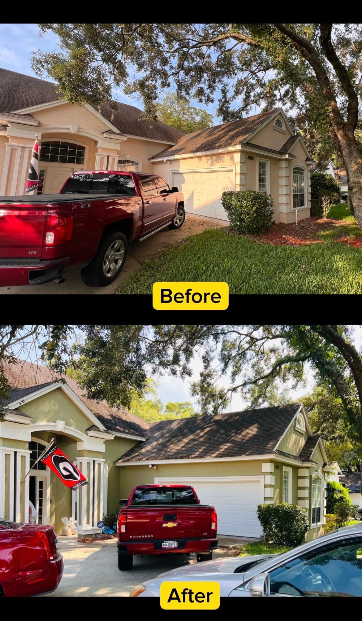 Before and After Stucco Repairs and Exterior Painting Contractors in Jacksonville FL 32225 by A New Leaf Painting, LLC