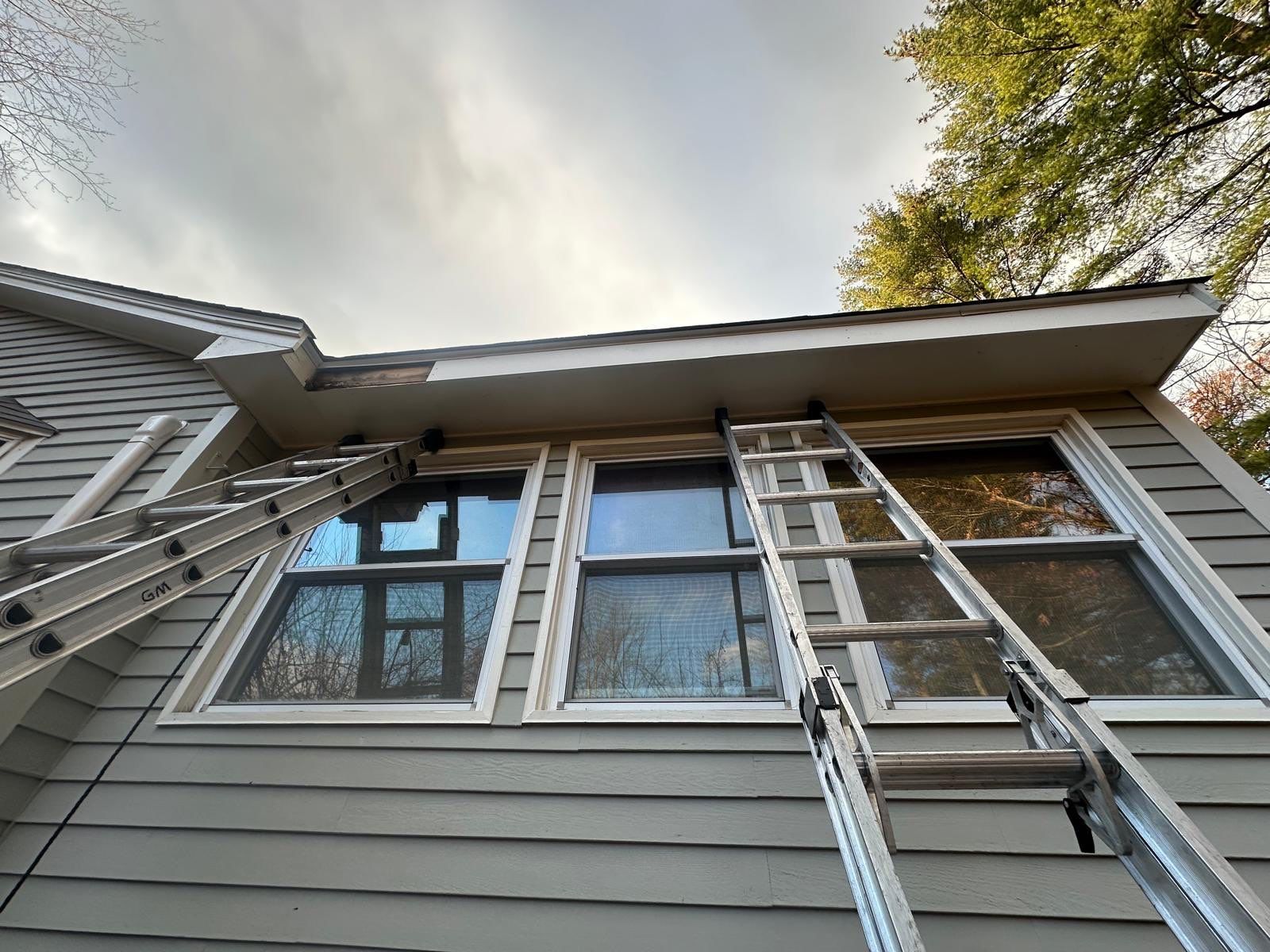 GAF Charcoal Roof Replacement with Vent Leak Repairs, PVC Fascia & Leaf Guard Gutters by Sensible Home Solutions