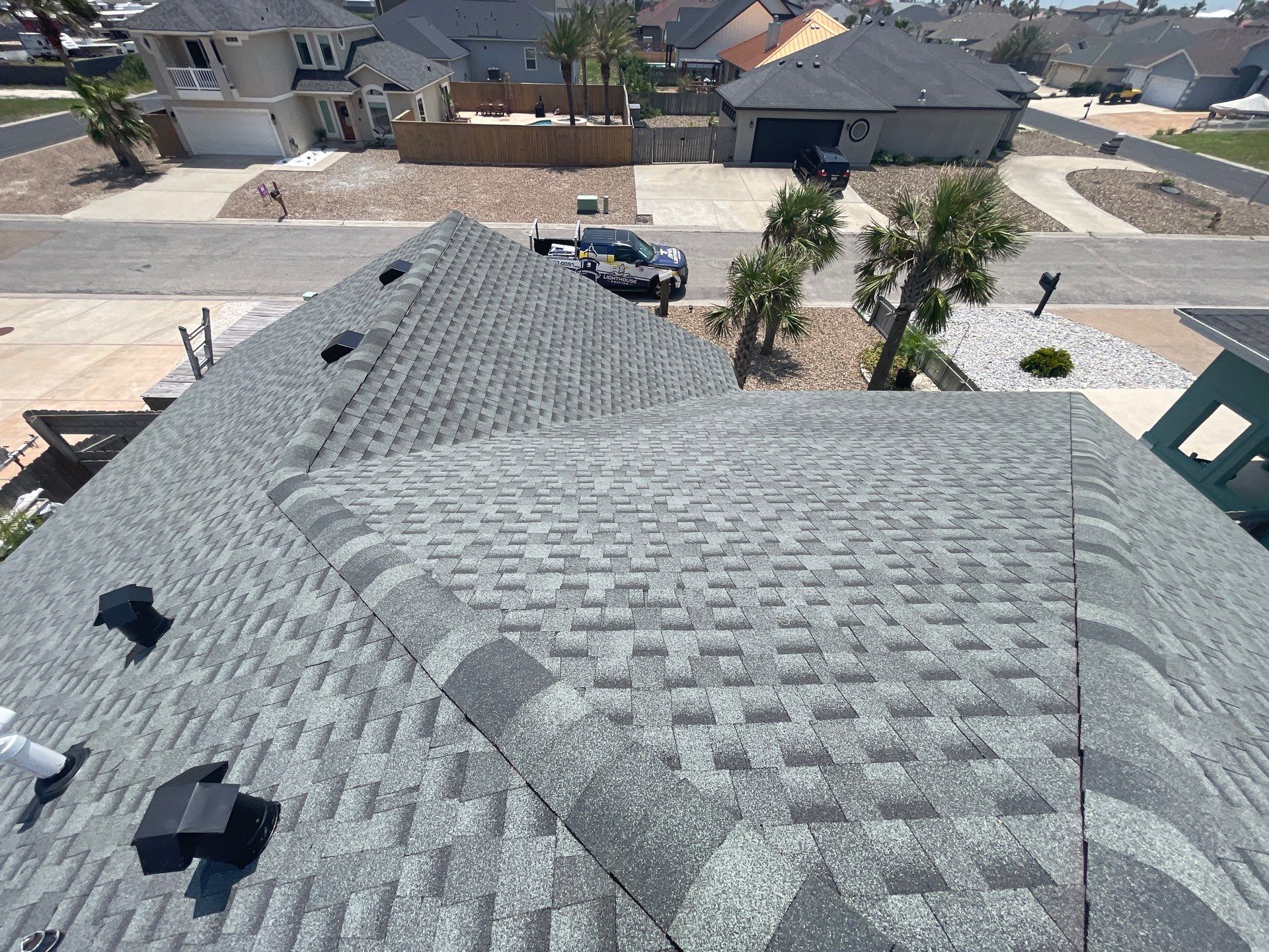 Residential Roofing Installation using GAF HDZ Slate by Lighthouse Roofing