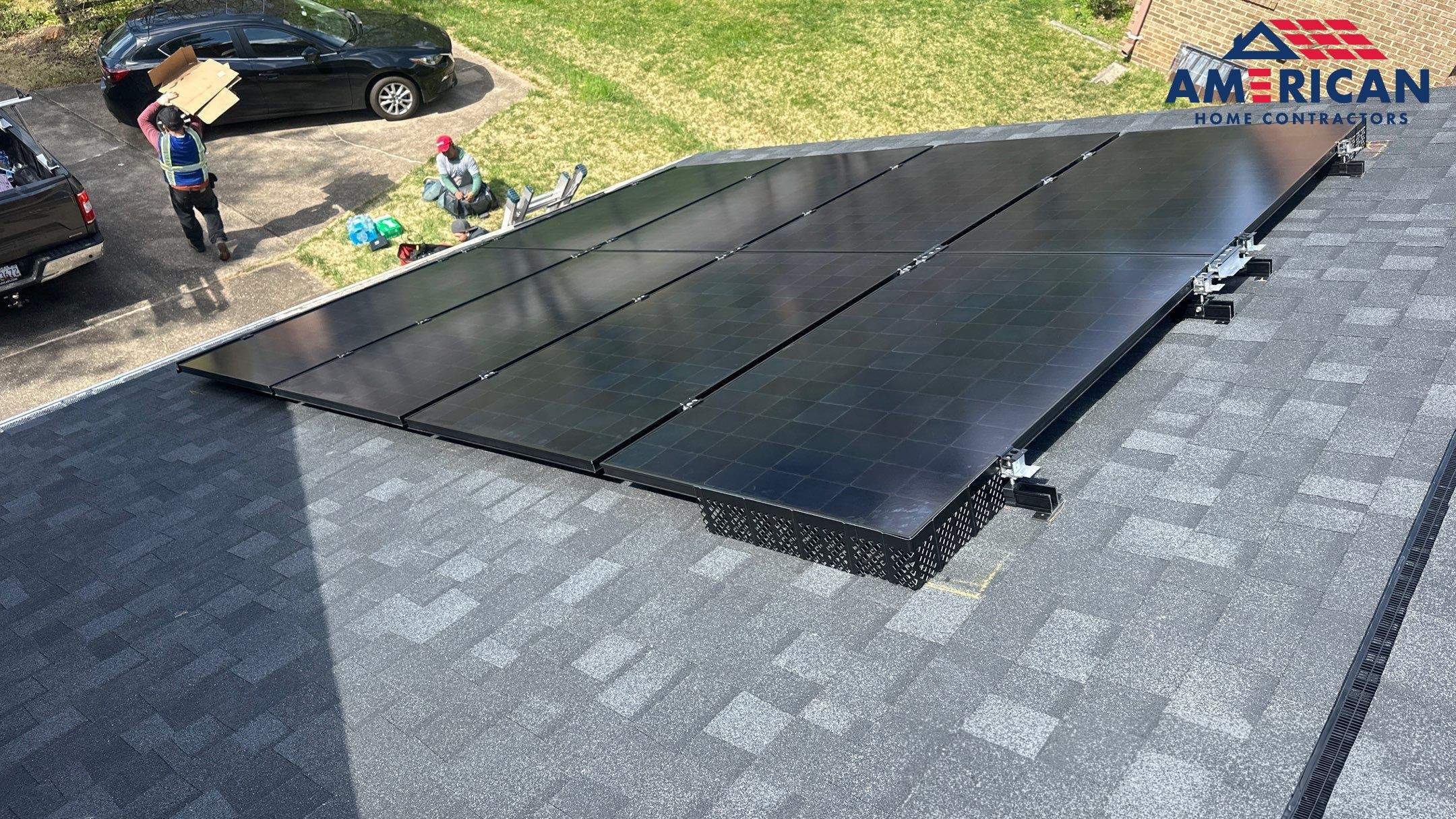 Maxeon Solar Panel / Owens Corning Shingle Installation by American Home Contractors