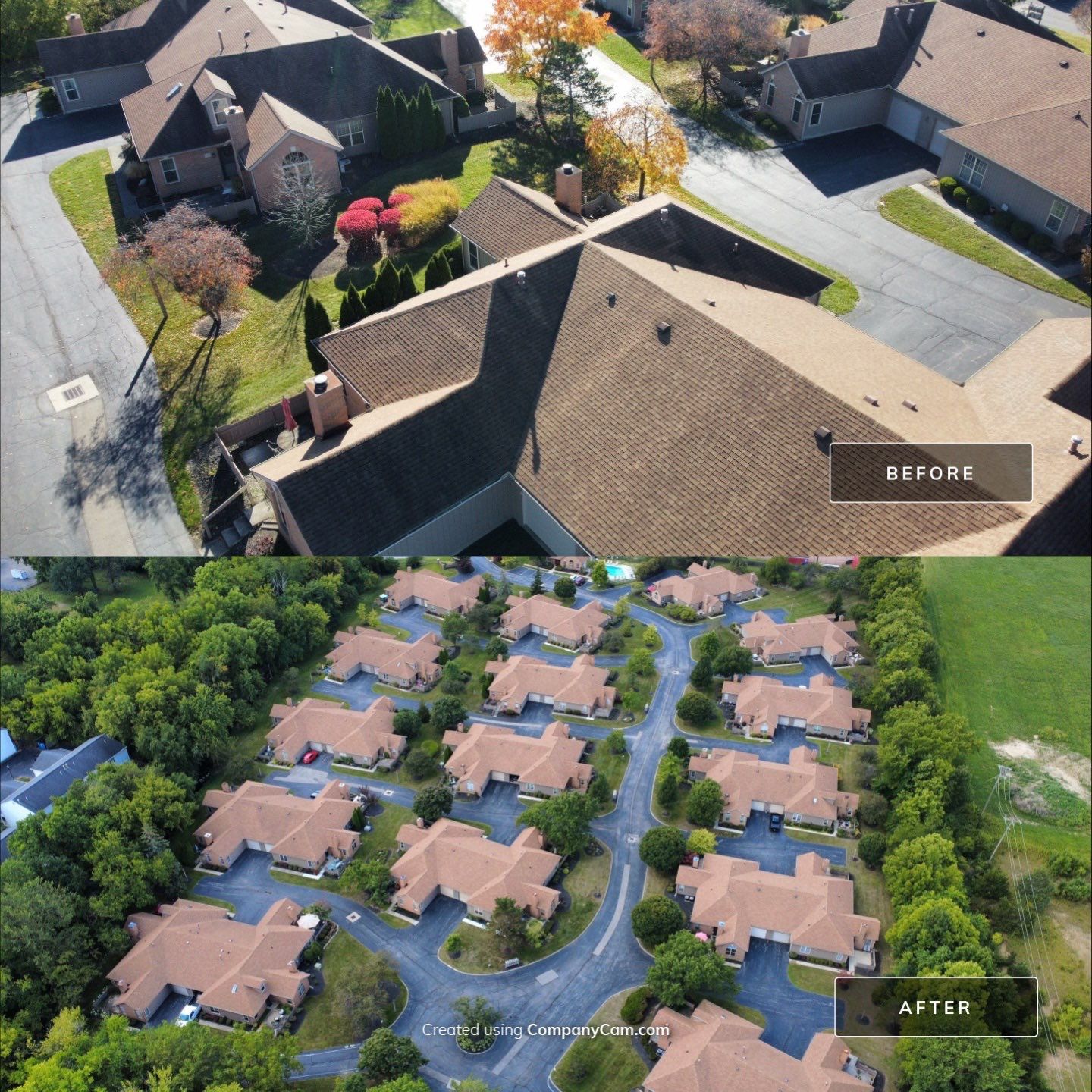 Roof Maxx Commercial Before & After Pictures by Roof Maxx of Columbus, OH