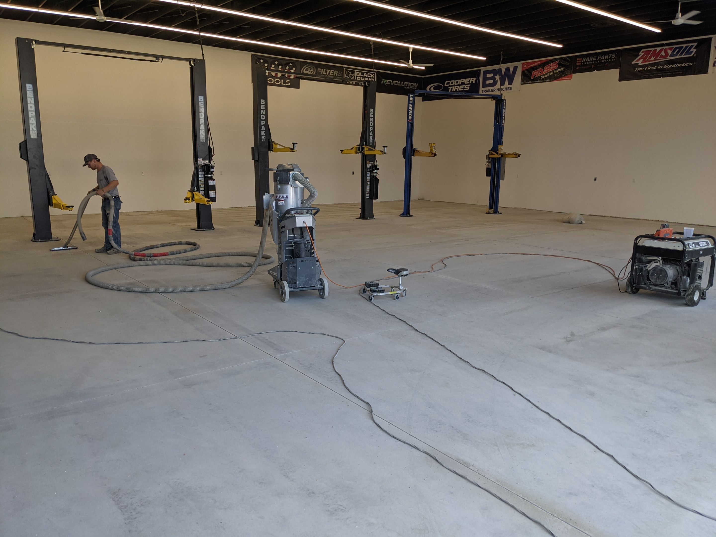 Commercial Floor Transformation using Slate Stone by Croc Coatings, LLC