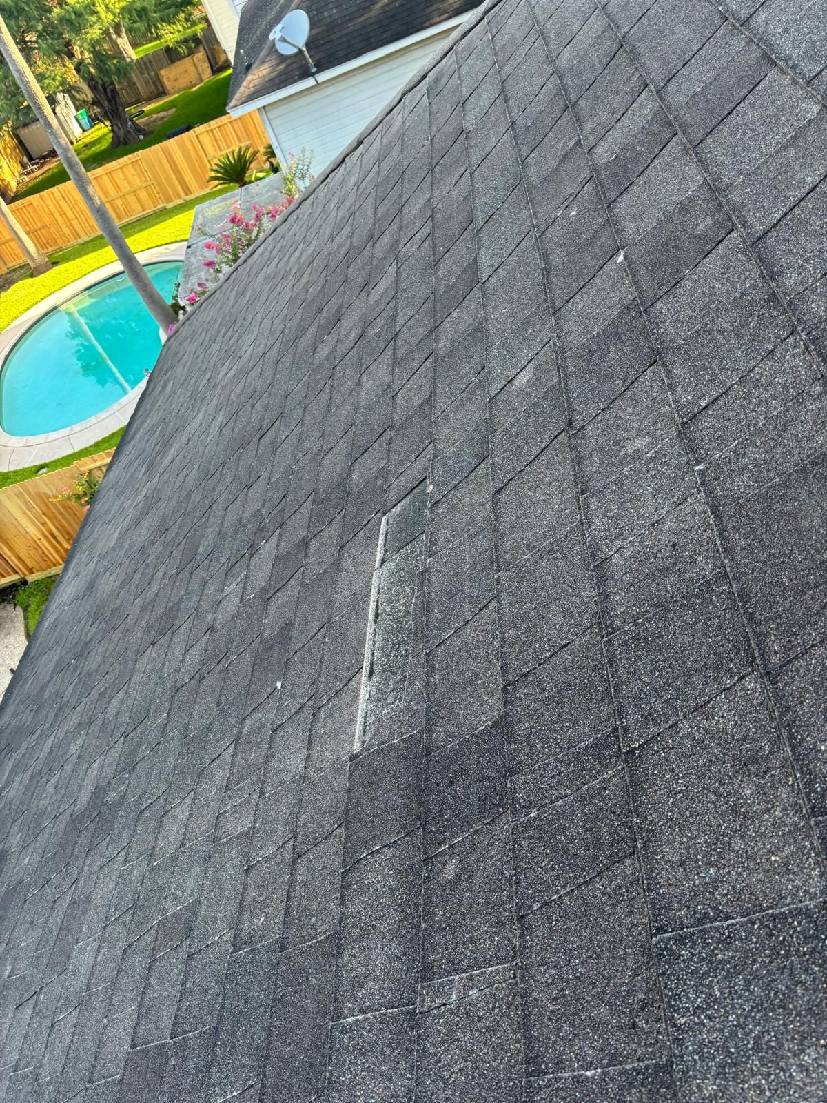 Hail Damage using Owen's Corning Duration (Lifetime) Shingles by Roof Repair Company