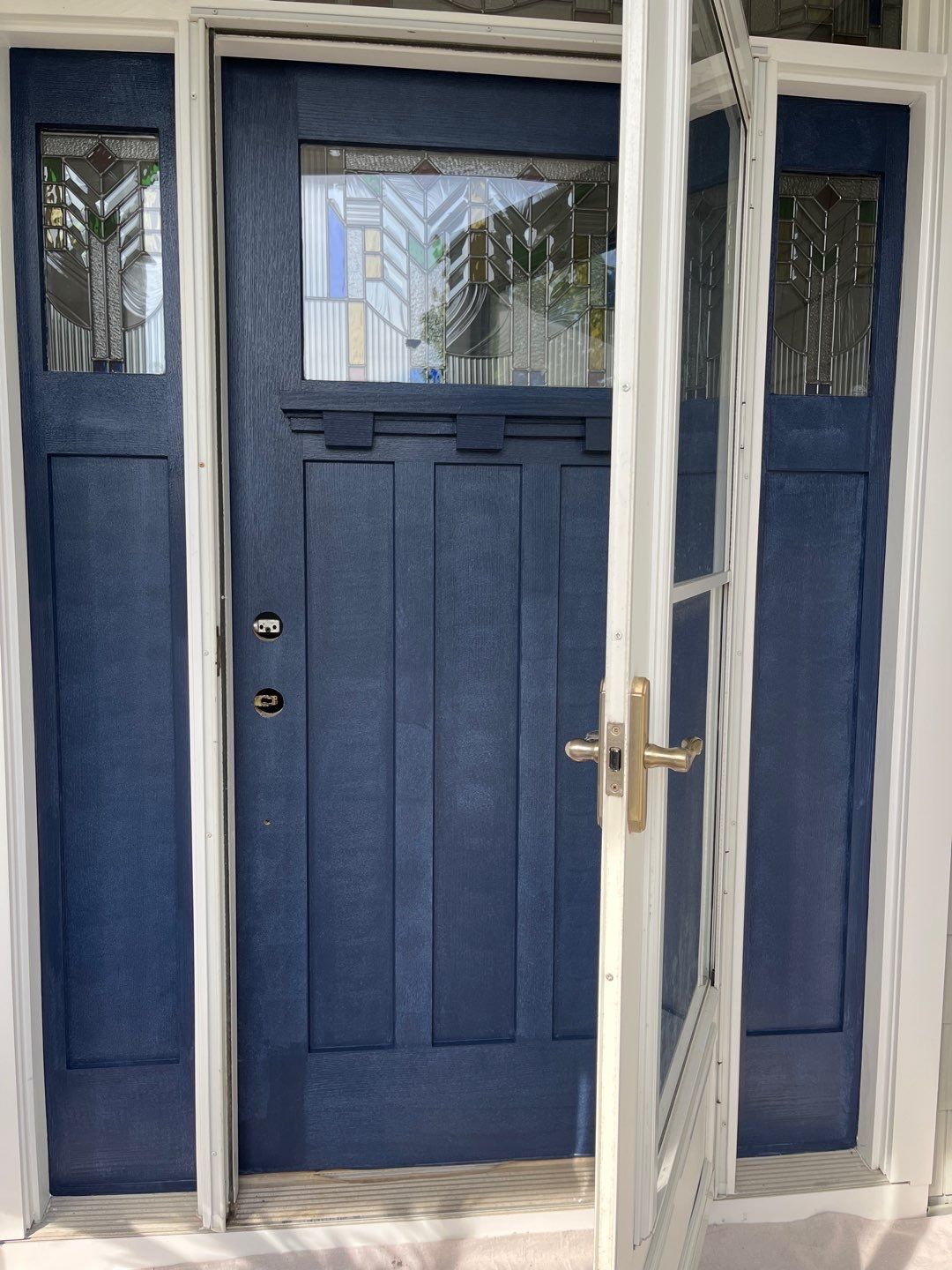Craftsman Entry Door Restoration and Painting in Ocean City by FreshCoat Works LLC