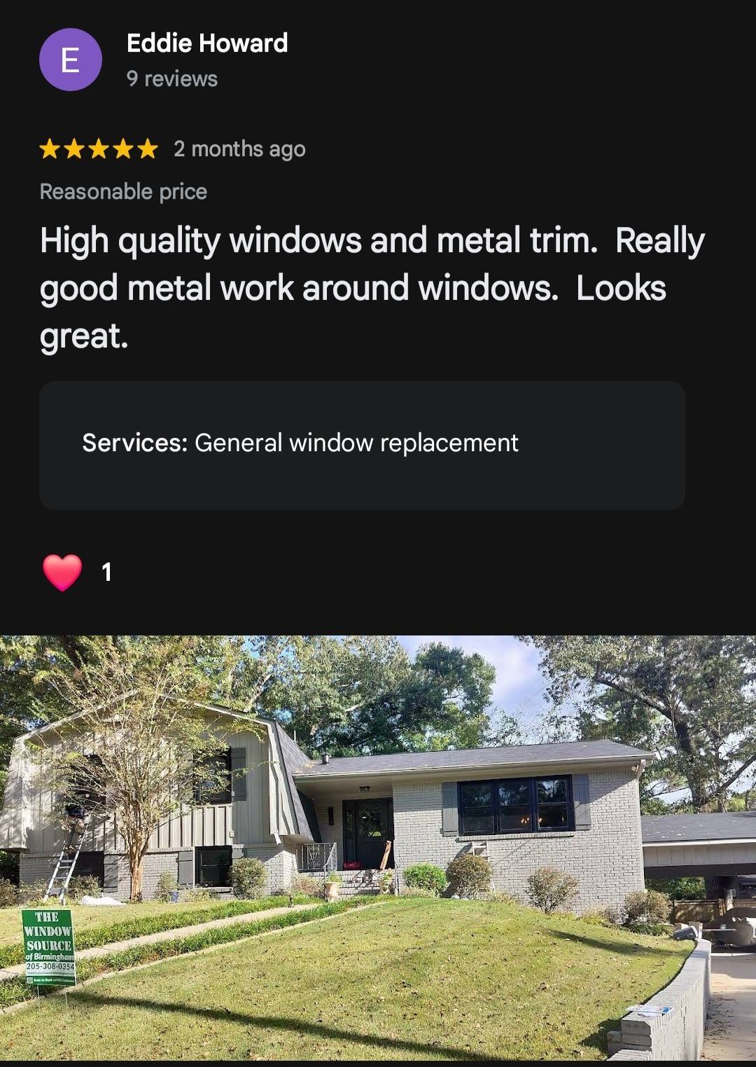 Howard- Project in Vestavia Hills by The Window Source