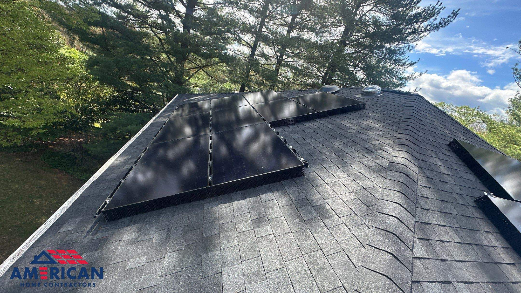 Maxeon Solar Panel / Owens Corning Shingle Installation by American Home Contractors