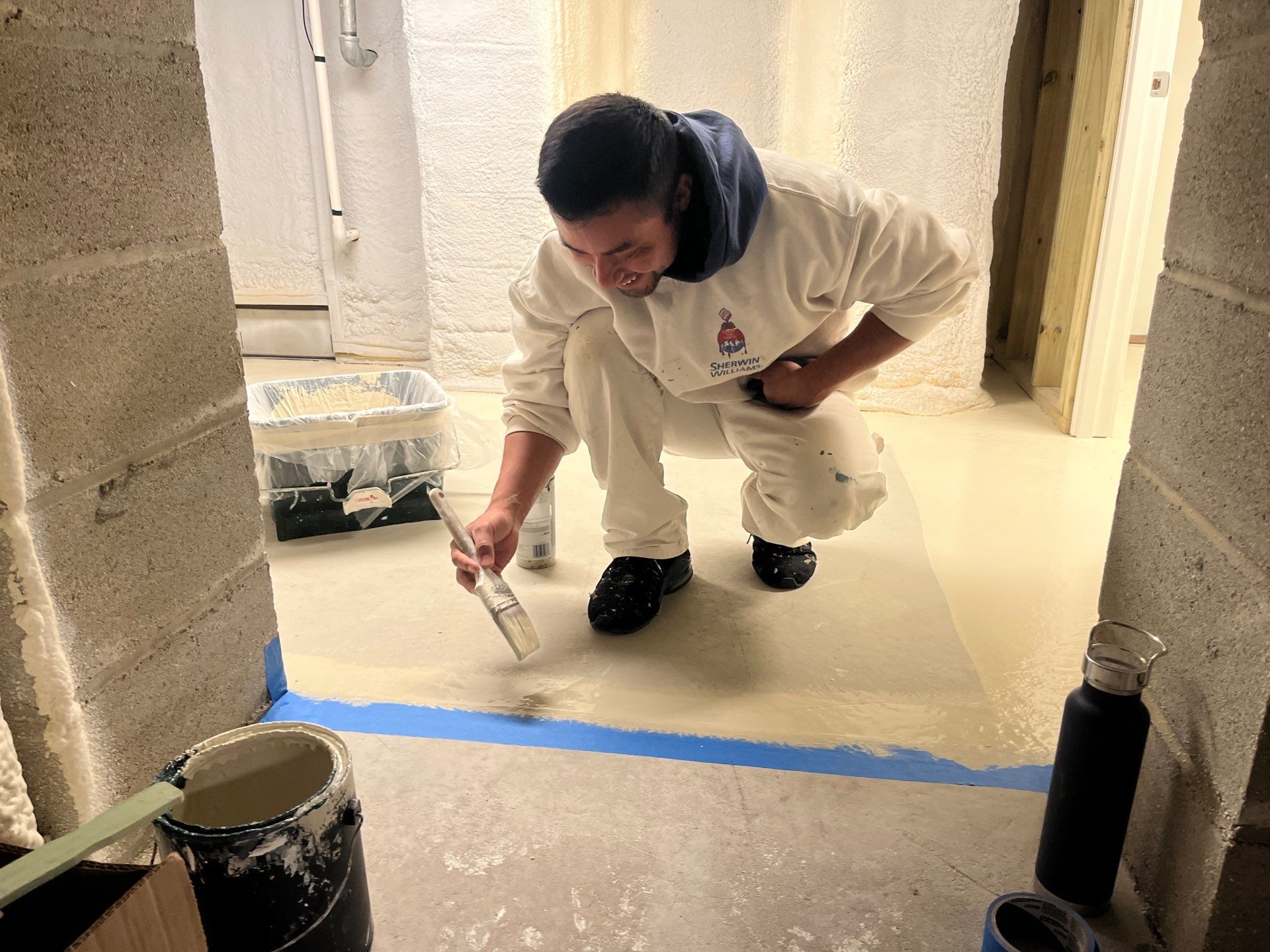 Luxury Home Concrete Floor - Epoxy & Flakes Finish - Stone Harbor, NJ by FreshCoat Works LLC