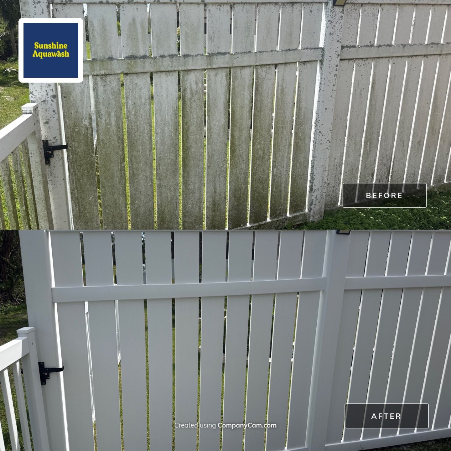 Vinyl Fence & Paver Patio Cleaning β Creekside Oaks, Parrish, FL by Sunshine AquaWash