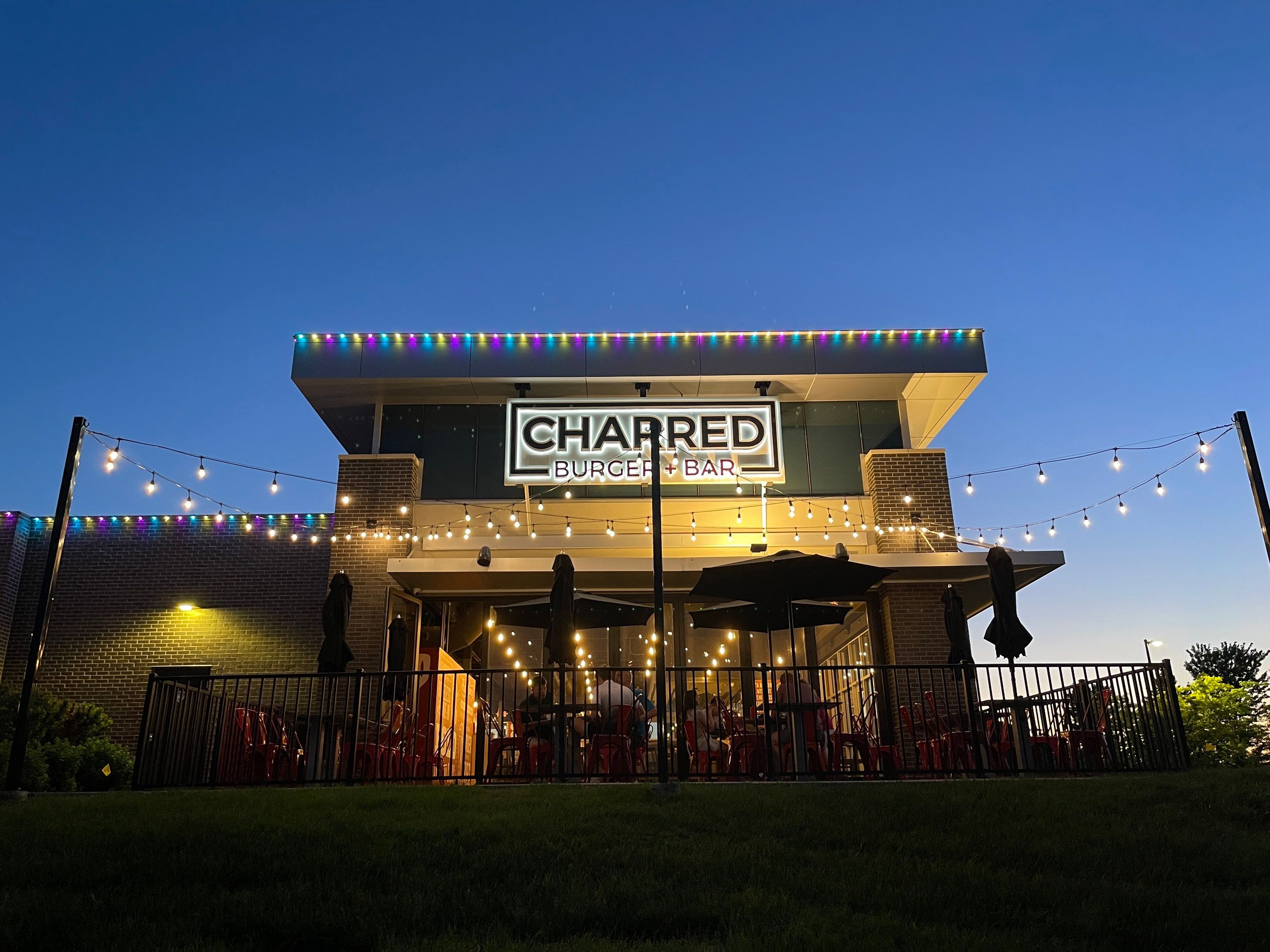 Charred Burger by Midwest Lightscaping