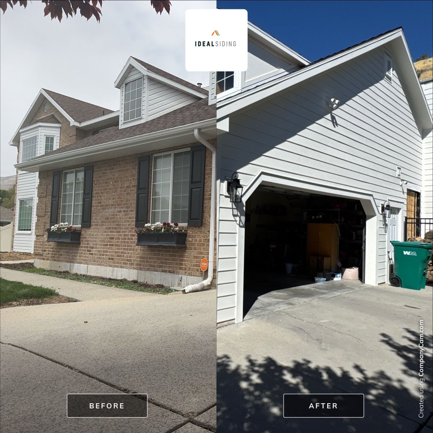 American Fork | Custom Hardie Smooth Siding | Dove Wing & White Dove by Ideal Siding Utah