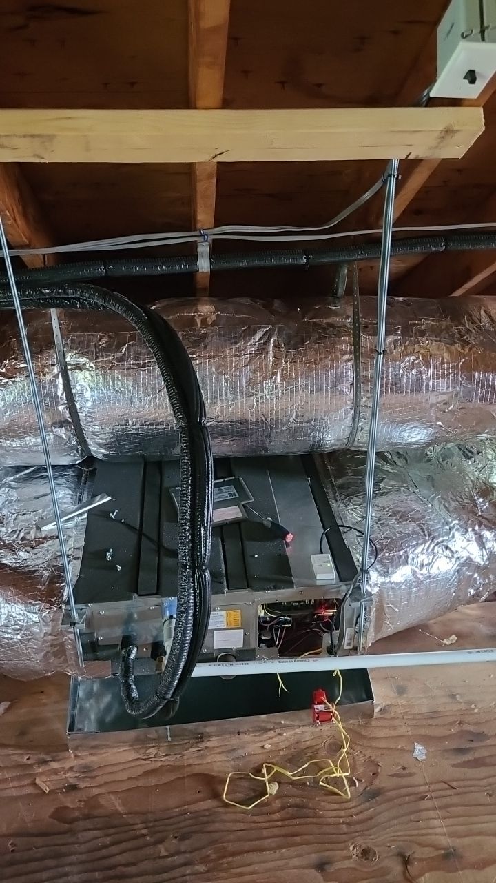 Pead installation for future finished attic by MCP Heating, Cooling And Air Quality, LLC