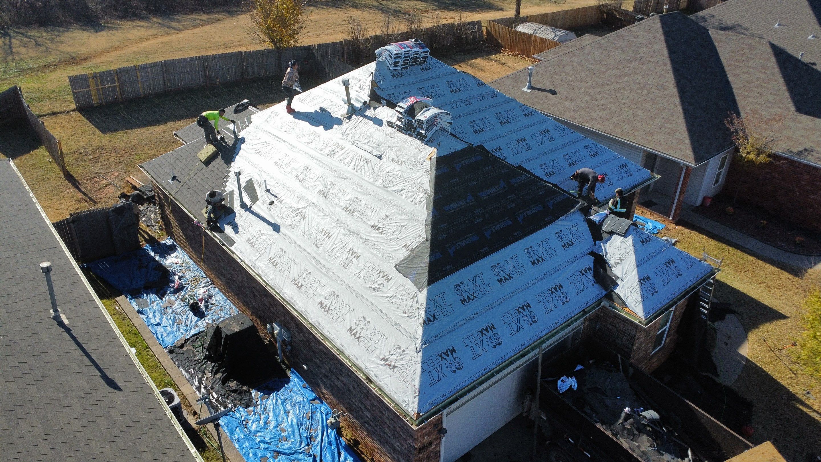 Install of Roofing system after tornado in oklahoma city! by Icon Roofing And Construction