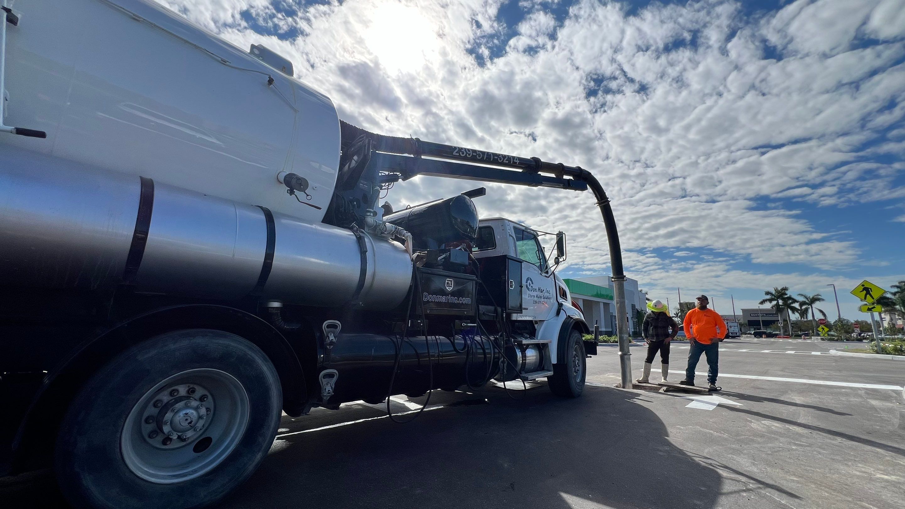 New Construction Commercial Parcel Stormwater System Cleaning by Don Mar, Inc. Storm Water Solutions