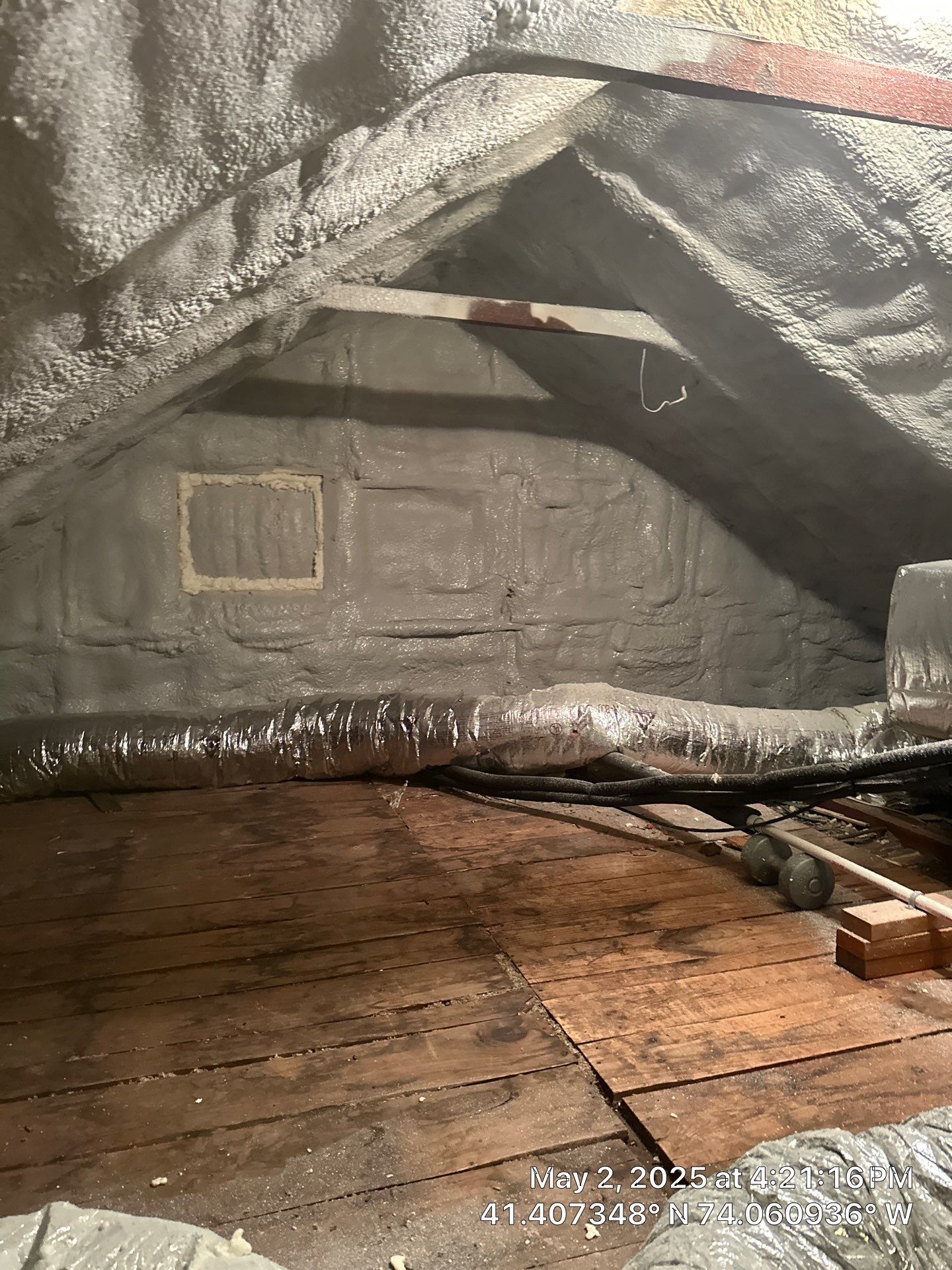 Attic Insulation using Closed Cell Spray Foam by NYS Foam & Energy