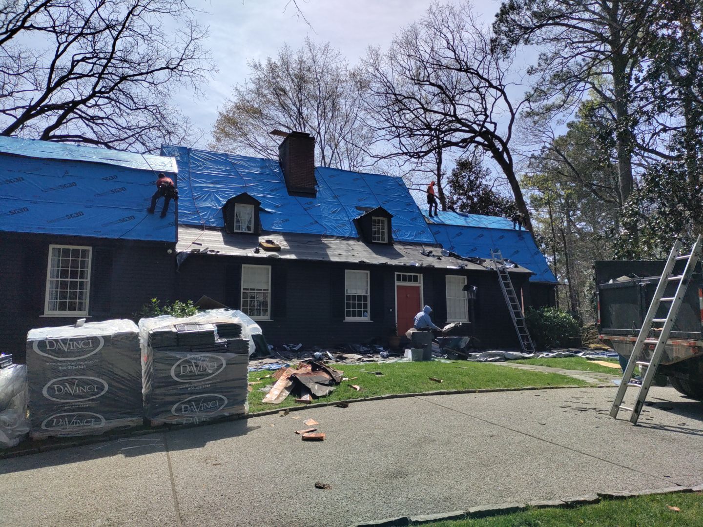 Residential Roofing Installation using Da Vinci Slate  by Inspector Roofing and Restoration