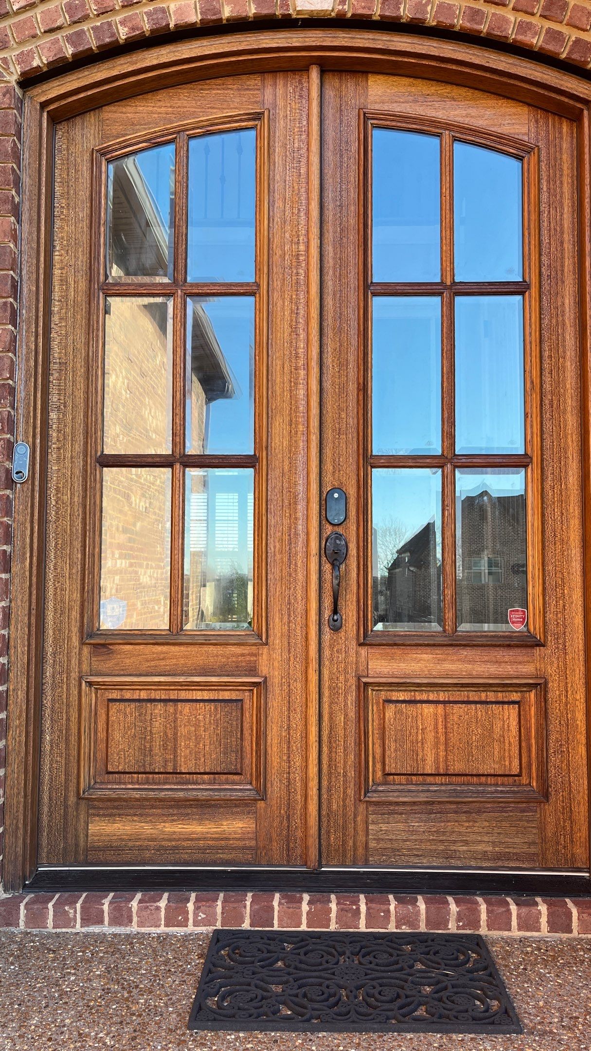 Front door refinishing  using Rubio Monocoat  by Nashville House Painters 