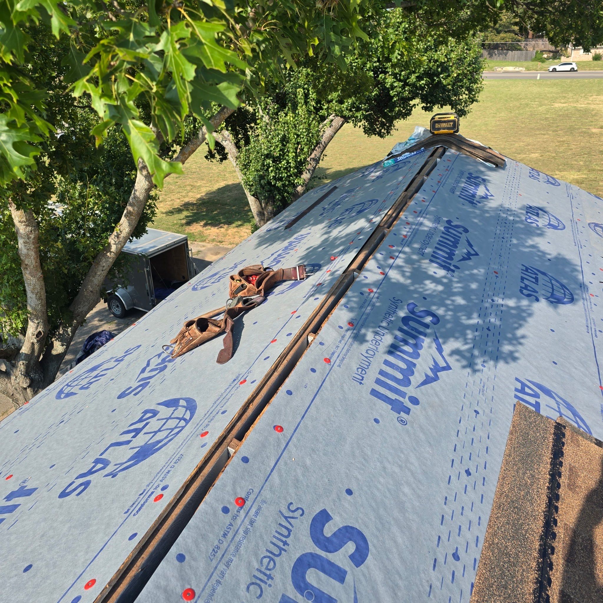 Commercial Roof Replacement using ATLAS StormMaster Shake by Harvey Roofing & Construction