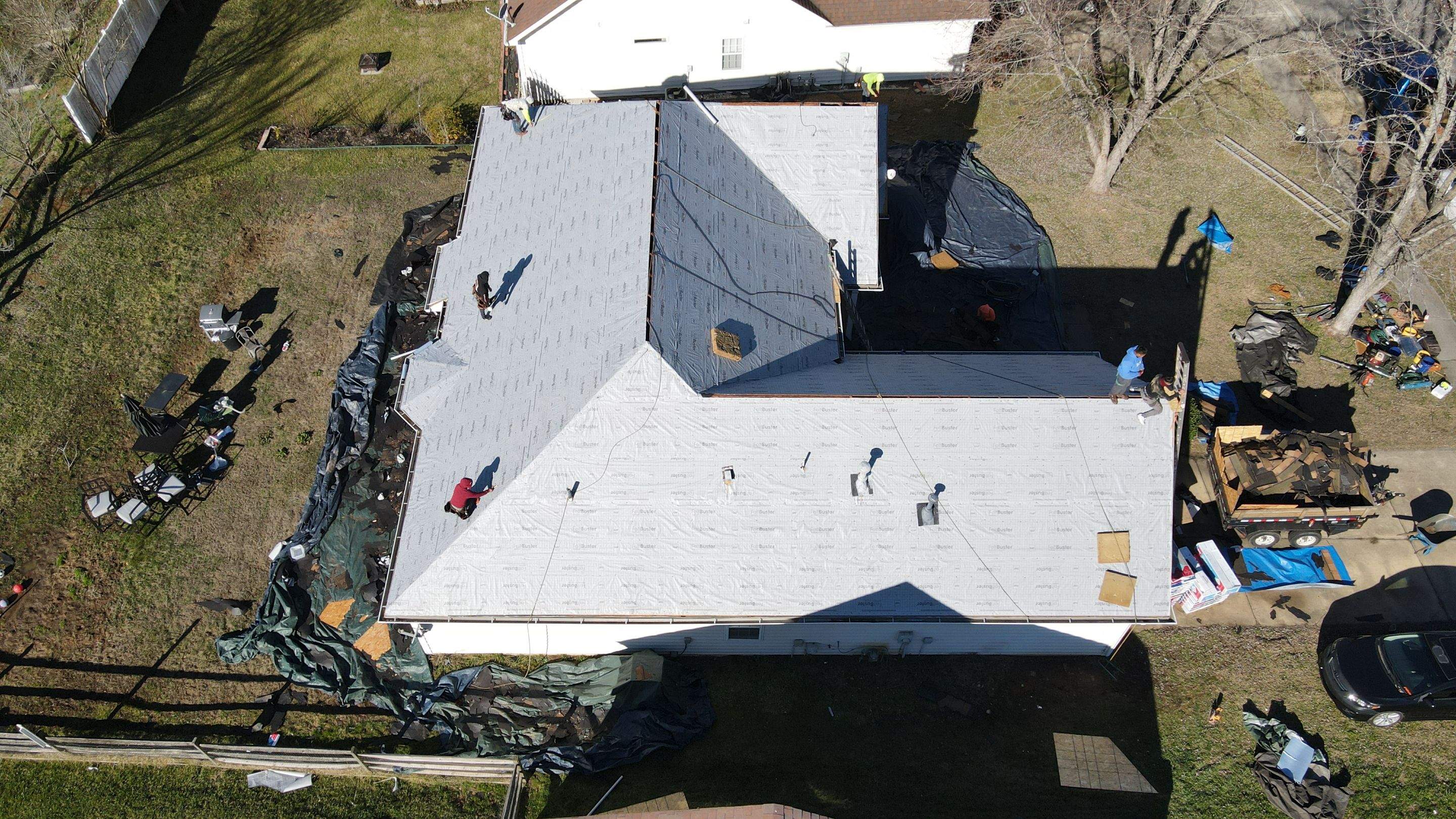 Residential Roofing Installation using GAF Timberline HDZ Charcoal by RISE Roofing & Restoration, LLC