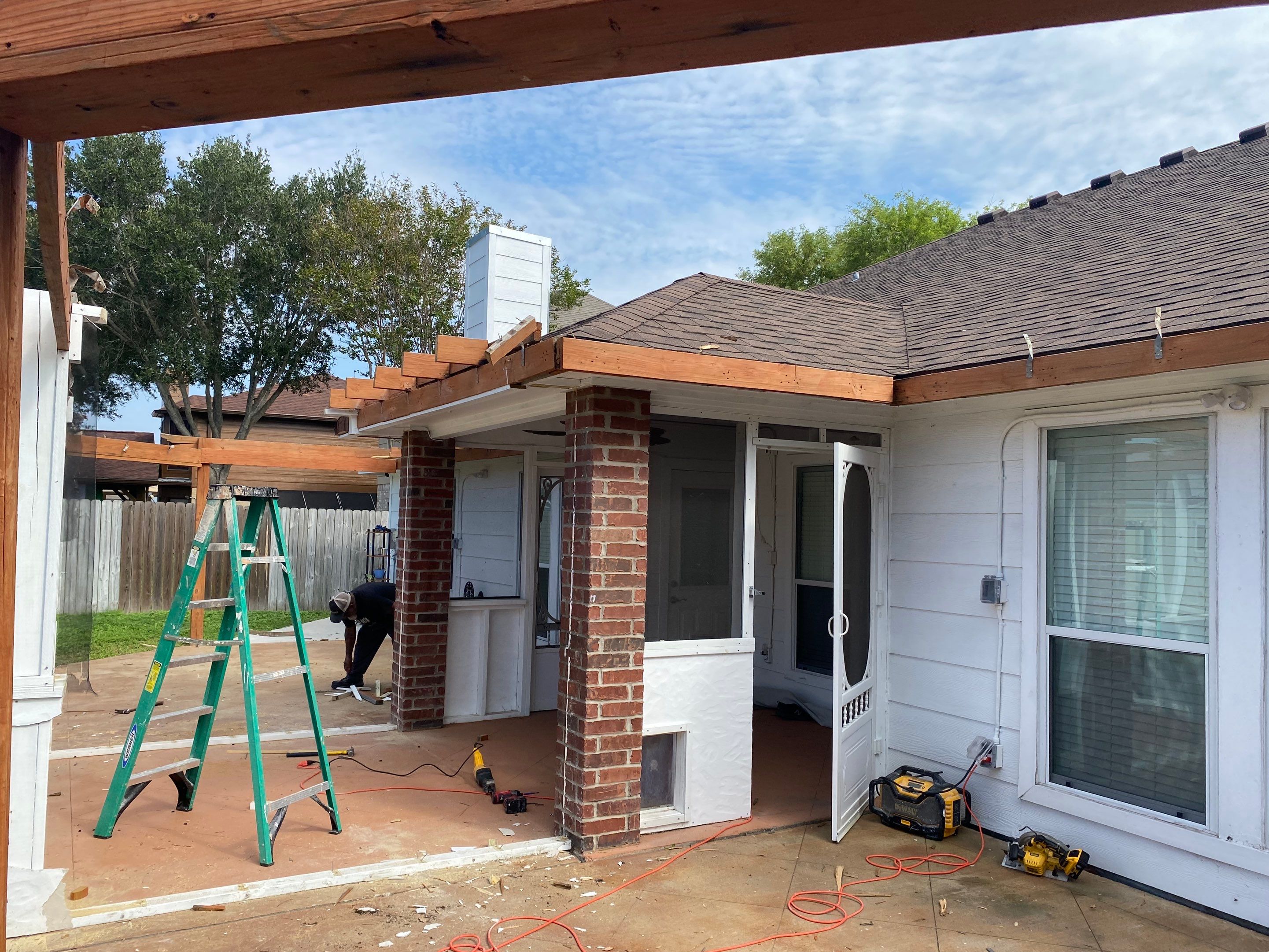 Back Yard Shade by Bayfront Roofing and Construction