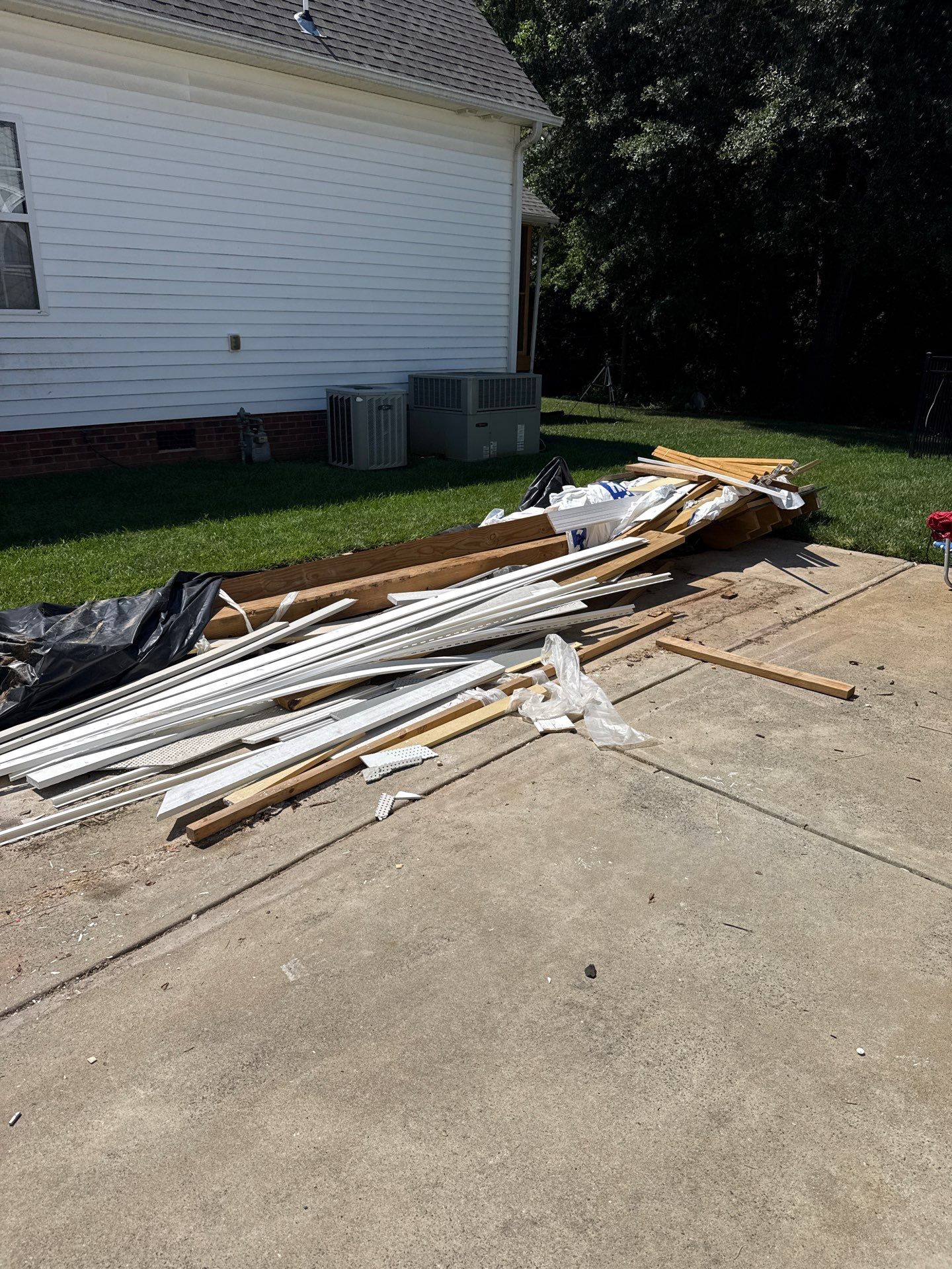 Job site clean up in Rock Hill by Badger Hauling