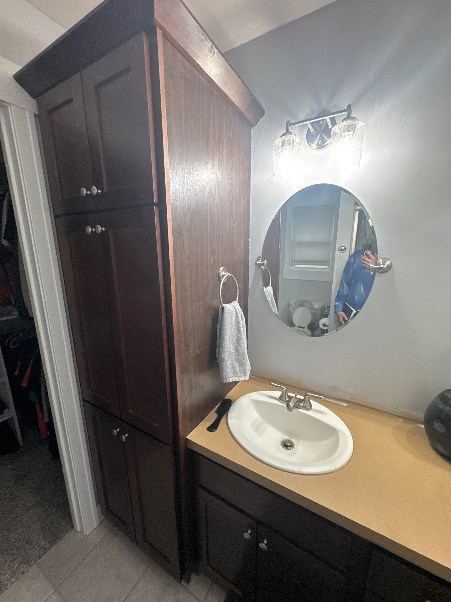 Bathroom Vanity Cabinet Refinishing Completed in Spring Lake, Michigan by Gordon Painting