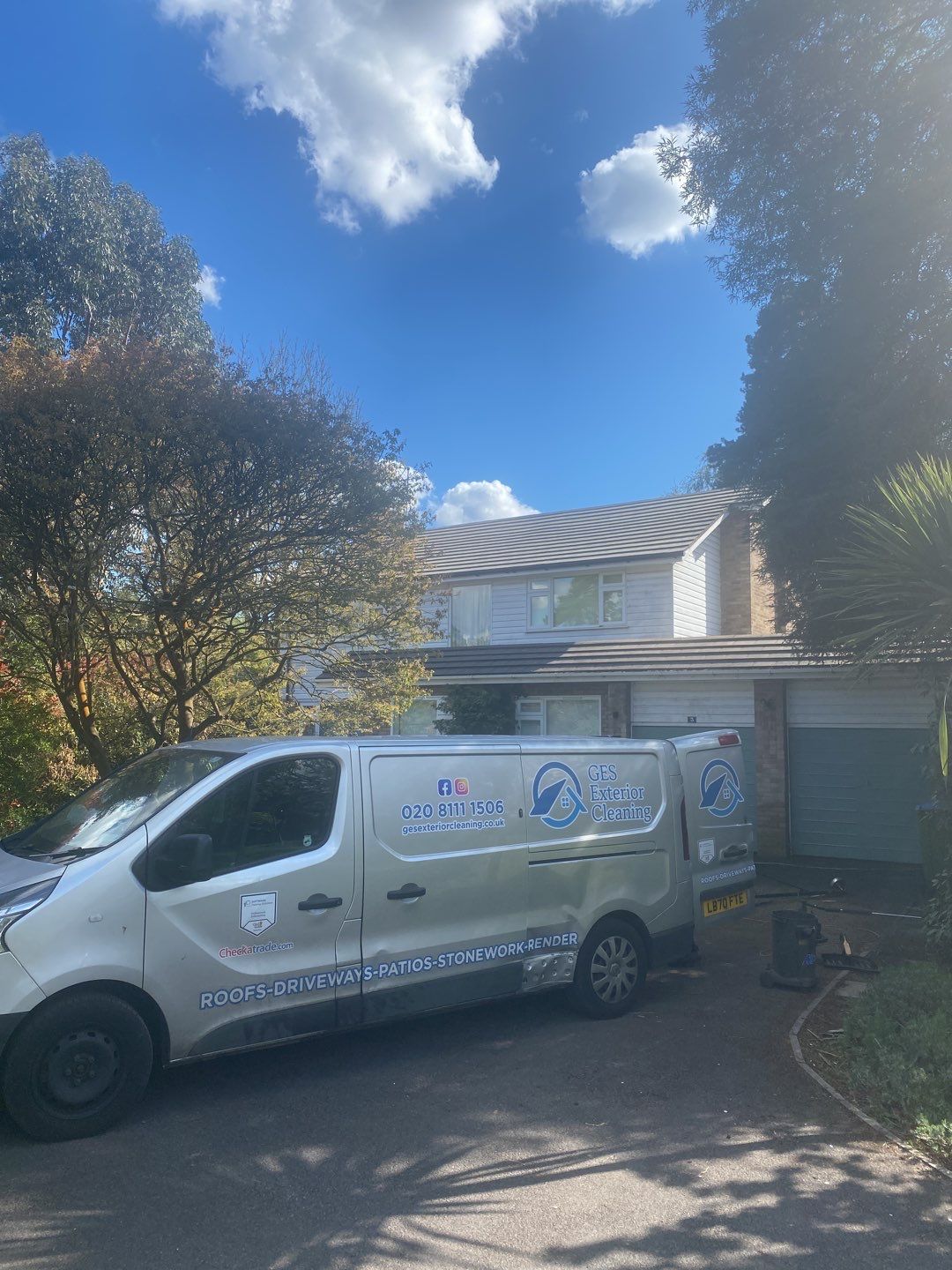 Roof Clean - Moss Removal using Honda 15lpm Low Pressure Washing Machine by Ges Exterior Cleaning ltd