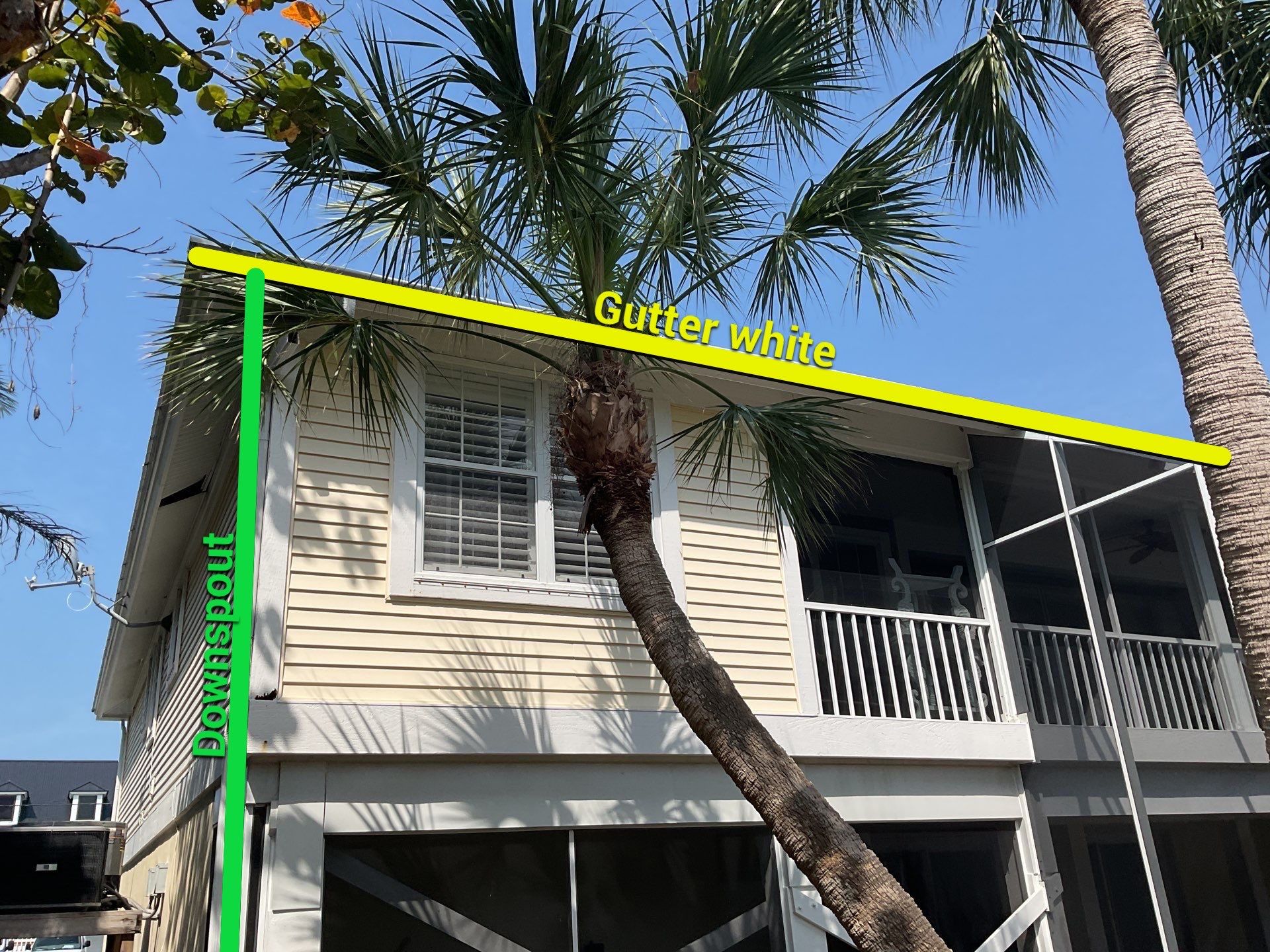 White 6-Inch Seamless Gutters in Sanibel FL by Gutter Professors