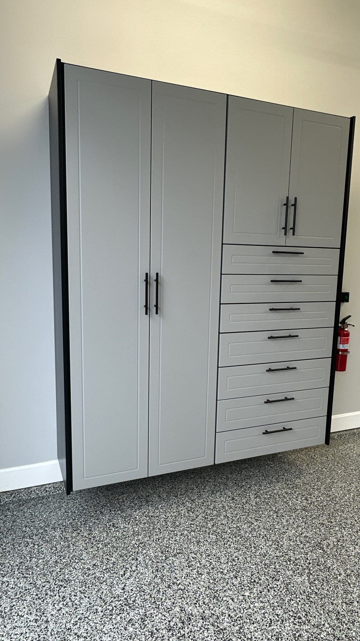 Pat F upgraded his garage with a cool Two-tone cabinet setup by Banner Garage