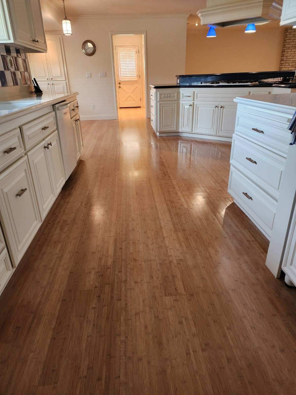 Bamboo Floor Refinish in Fair Oaks by Footprints Floors South Sacramento