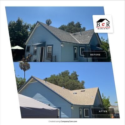 Brand new roof in the nick of time
