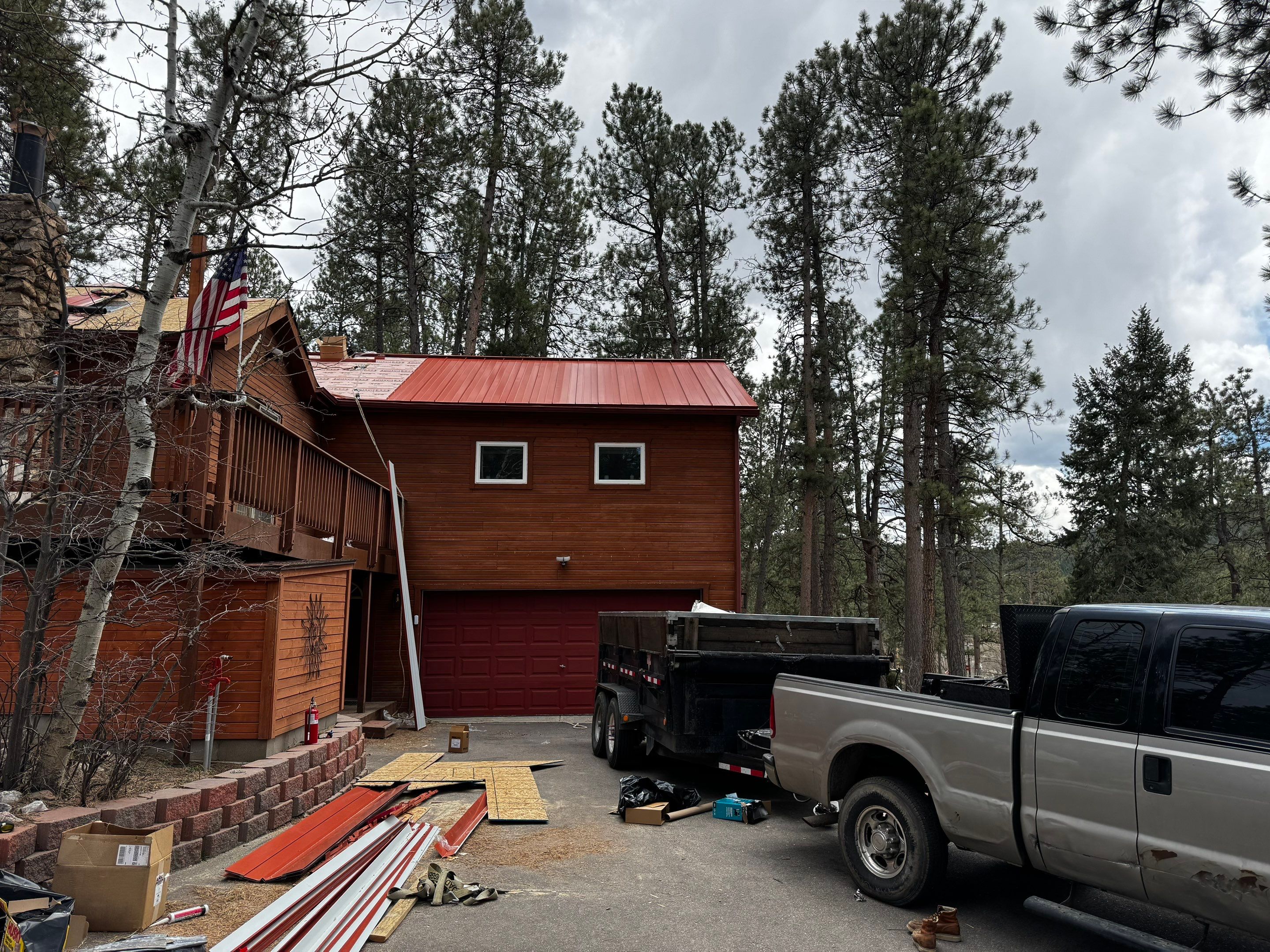 Residential Roofing Installation using Standing Seam Metal by Blue Peaks Roofing LLC 