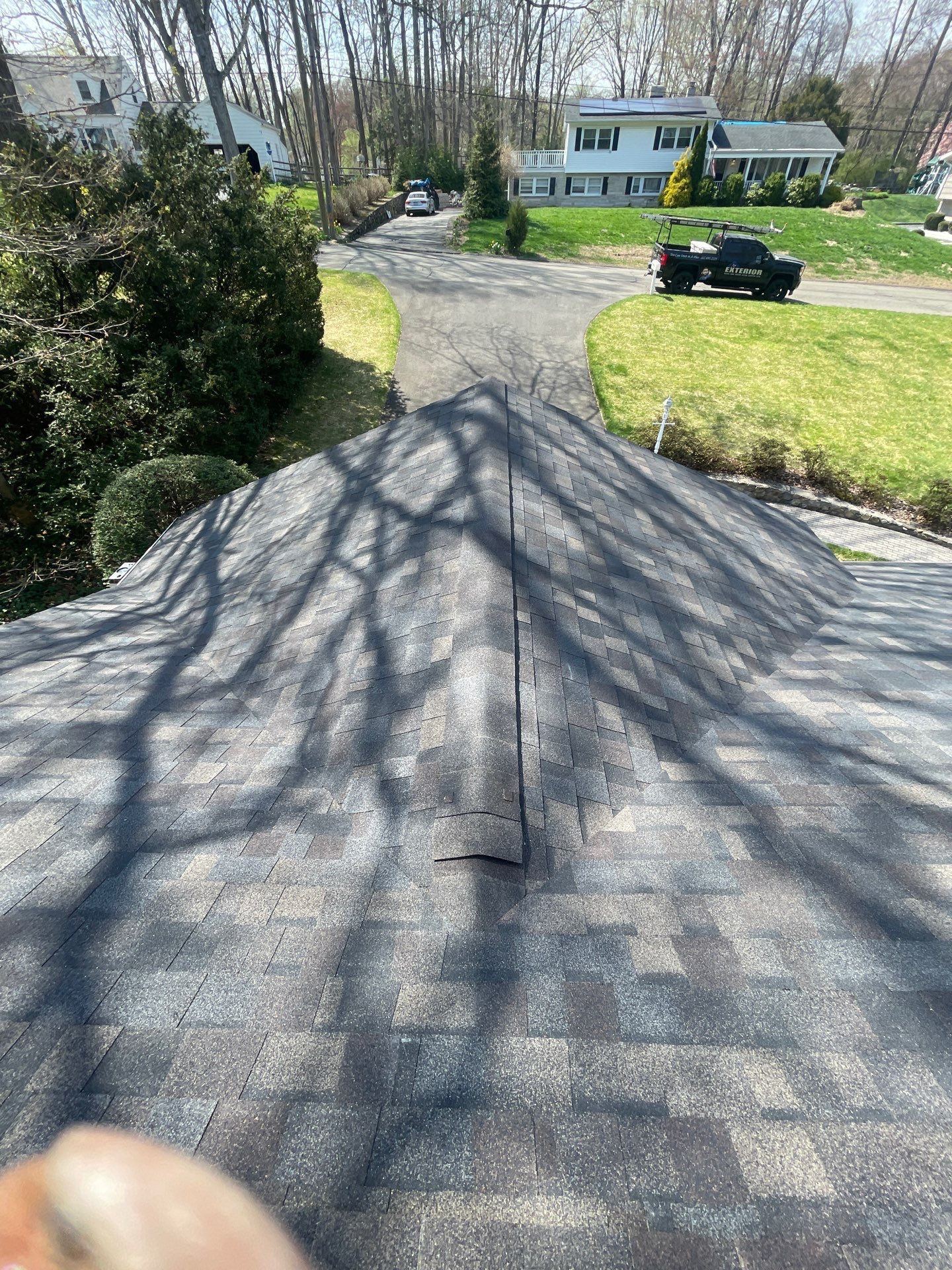 Asphalt Shingle Roof Replacement and Copper Chimney Flashing in Trumbull by A Plus Exterior