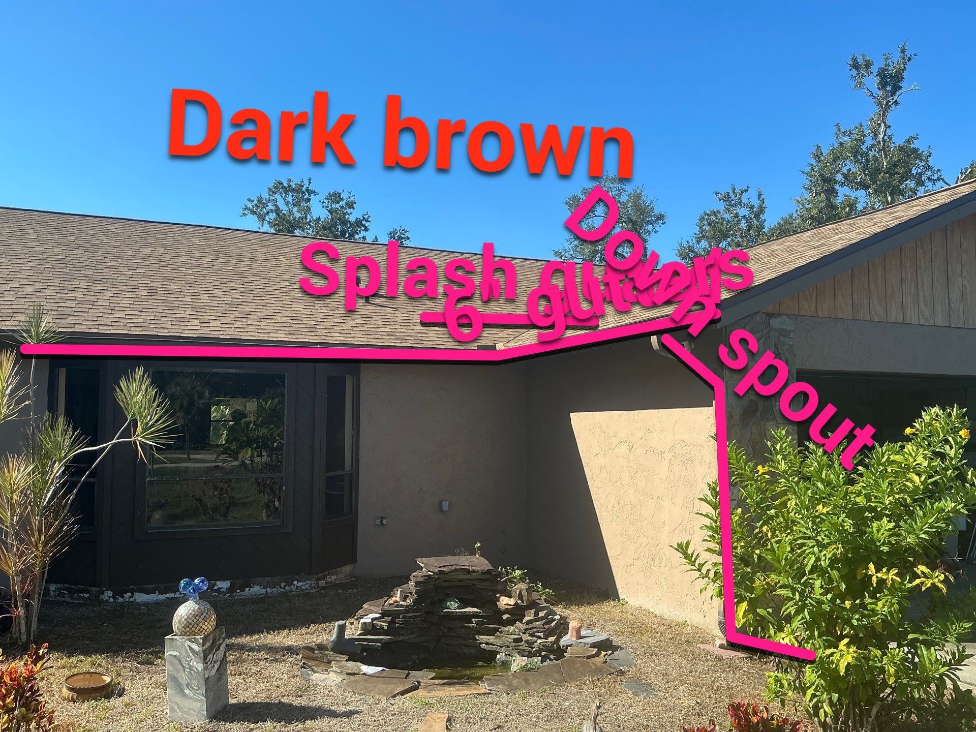 Brown Seamless Gutters for Beach Cottages in Sarasota FL by Gutter Professors