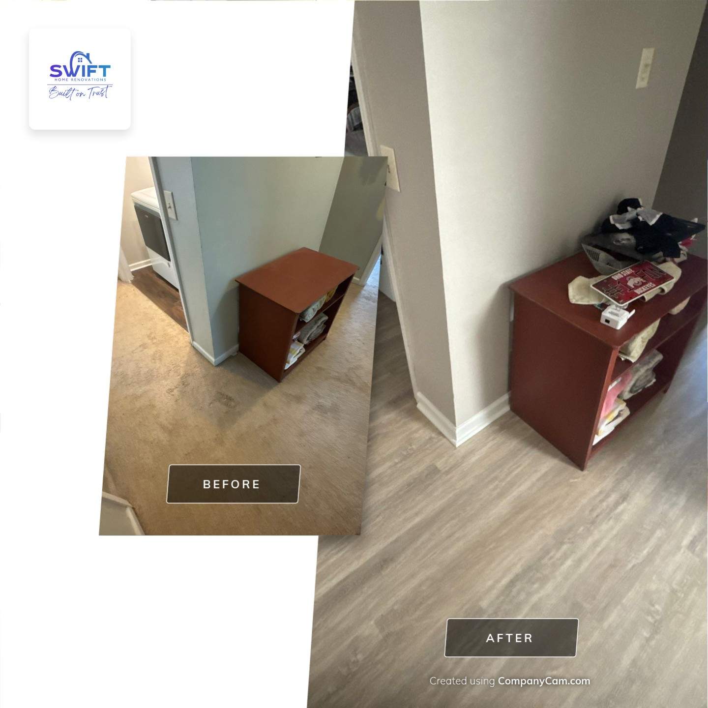 Interior Flooring Refresh with Wood-Look Plank Installation in Powder Springs by Swift Home Renovations