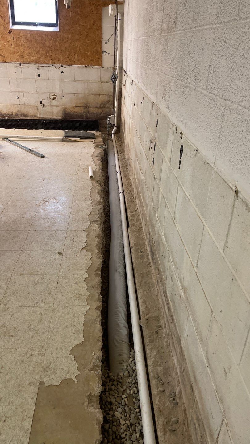 Interior Drain Tile Installation in Columbia Heights, MN by Waterproofing Northeast