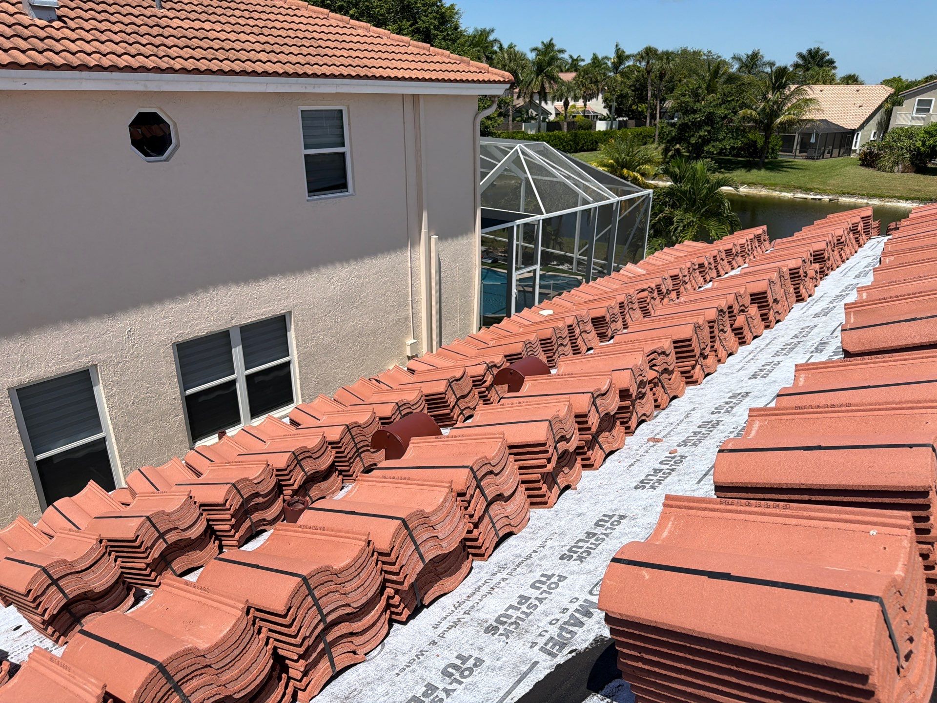 Residential Roofing Installation using Eagle Roofing Tile by BLUES BROTHERS ROOFING