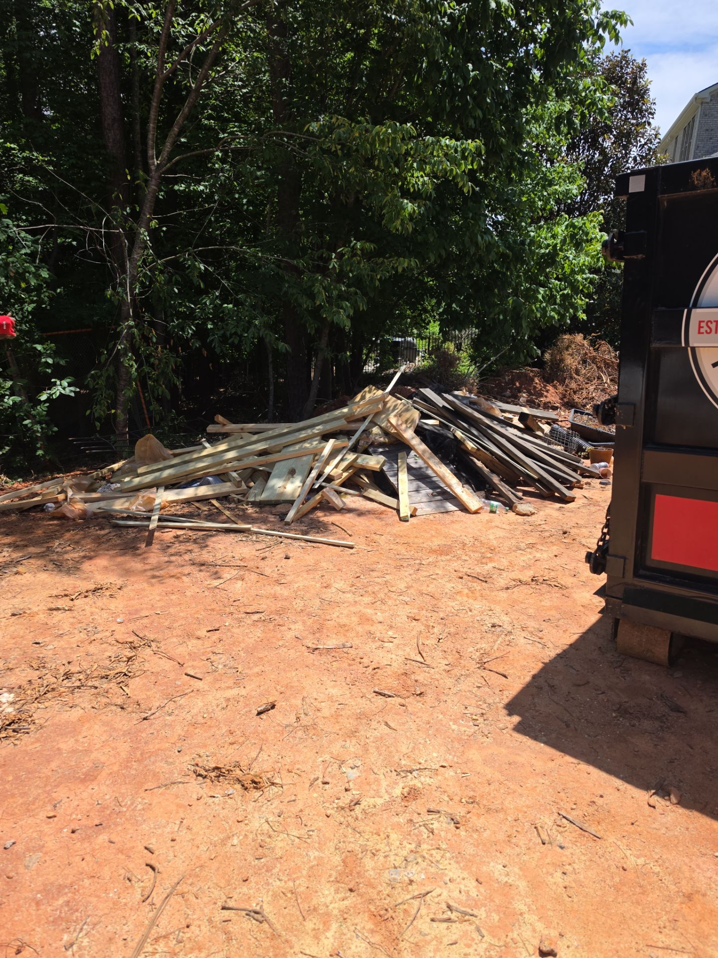 Job site clean up in Waxhaw by Badger Hauling