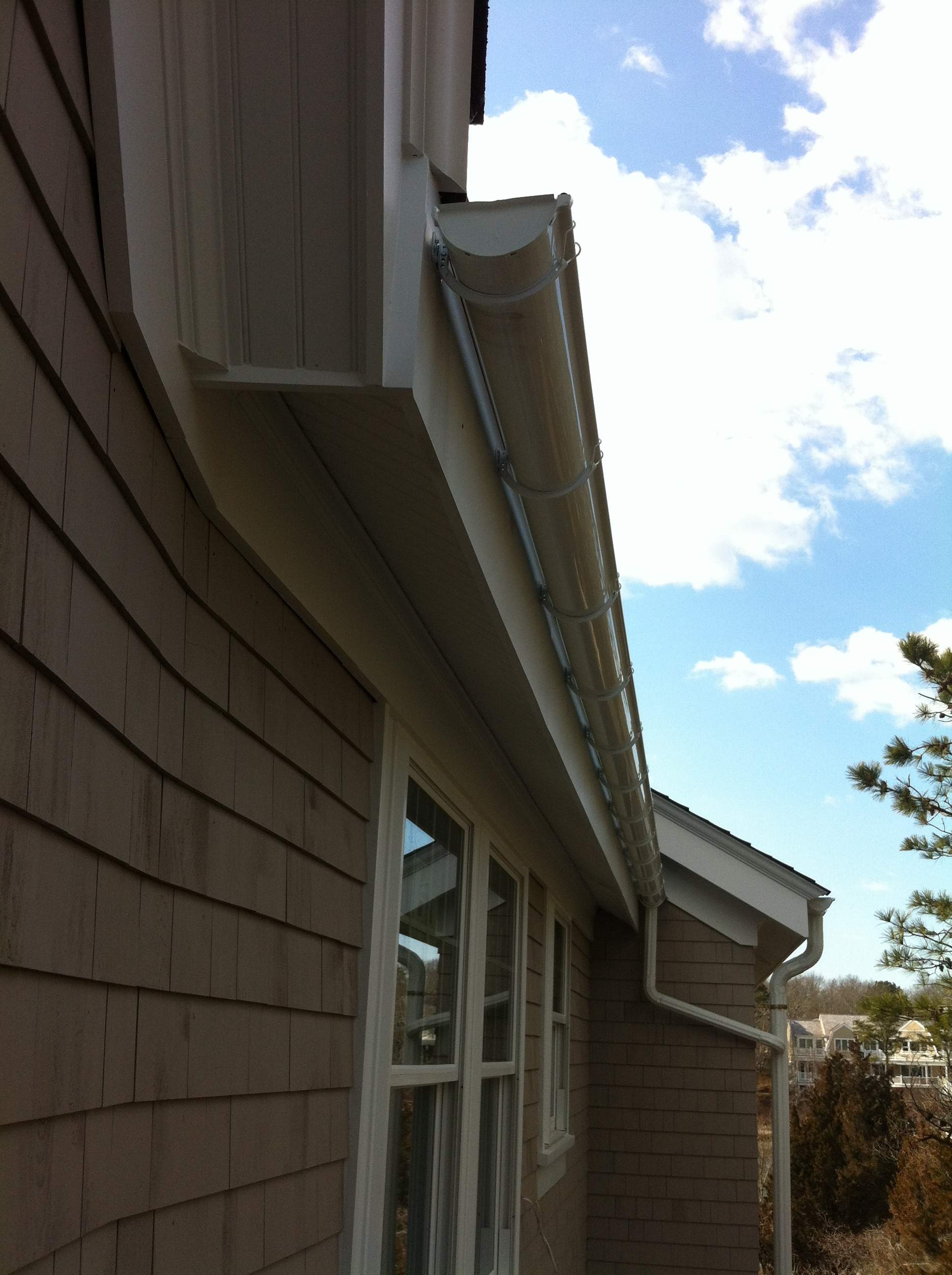 Half Round Gutter System Installed by Gutter Pro-New Seabury by Gutter Pro Enterprises