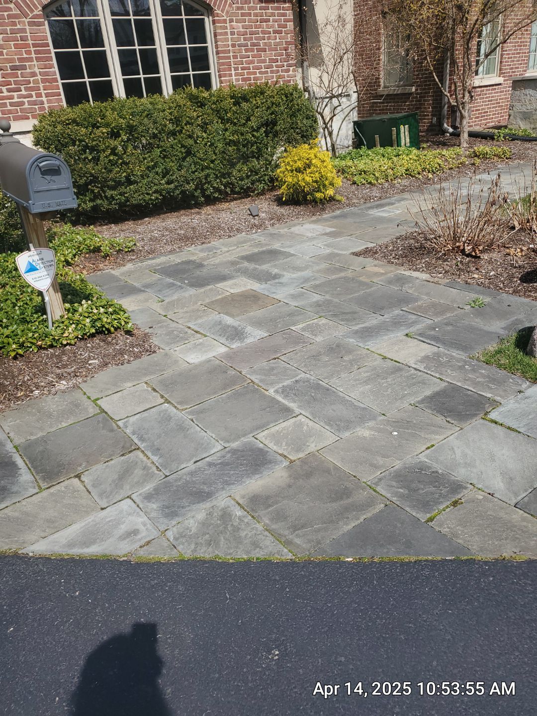 bluestone using Algaecide, soft wash soap by Northern Power Washing LLC.