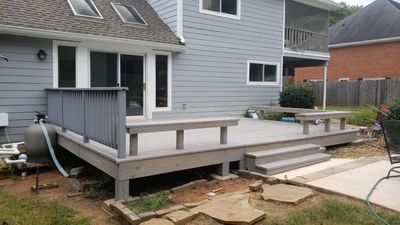 Multi-Level Deck Staining and Refinishing in Roswell Georgia